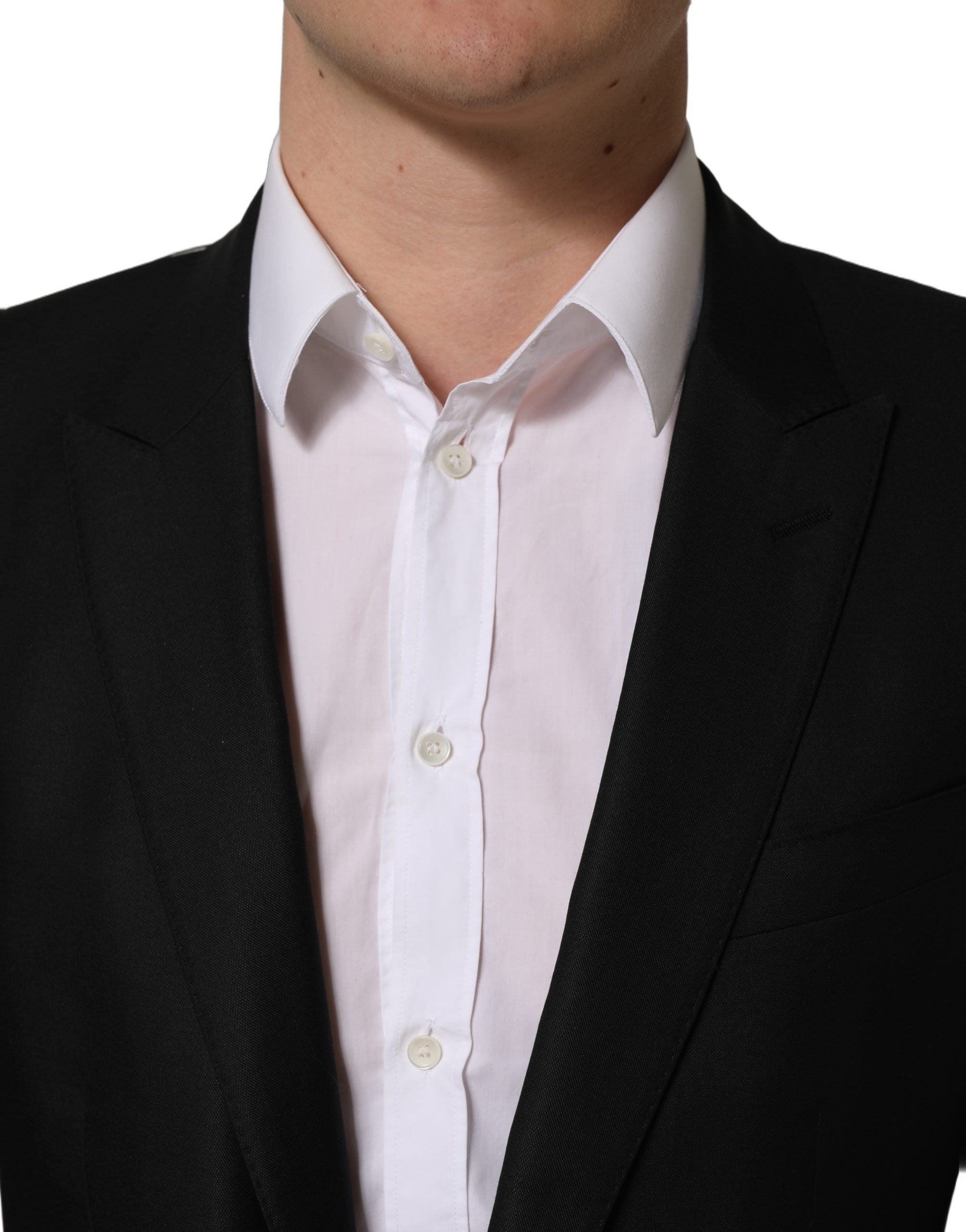 Dolce & Gabbana Black Wool Single Breasted Blazer Jacket Dolce & Gabbana
