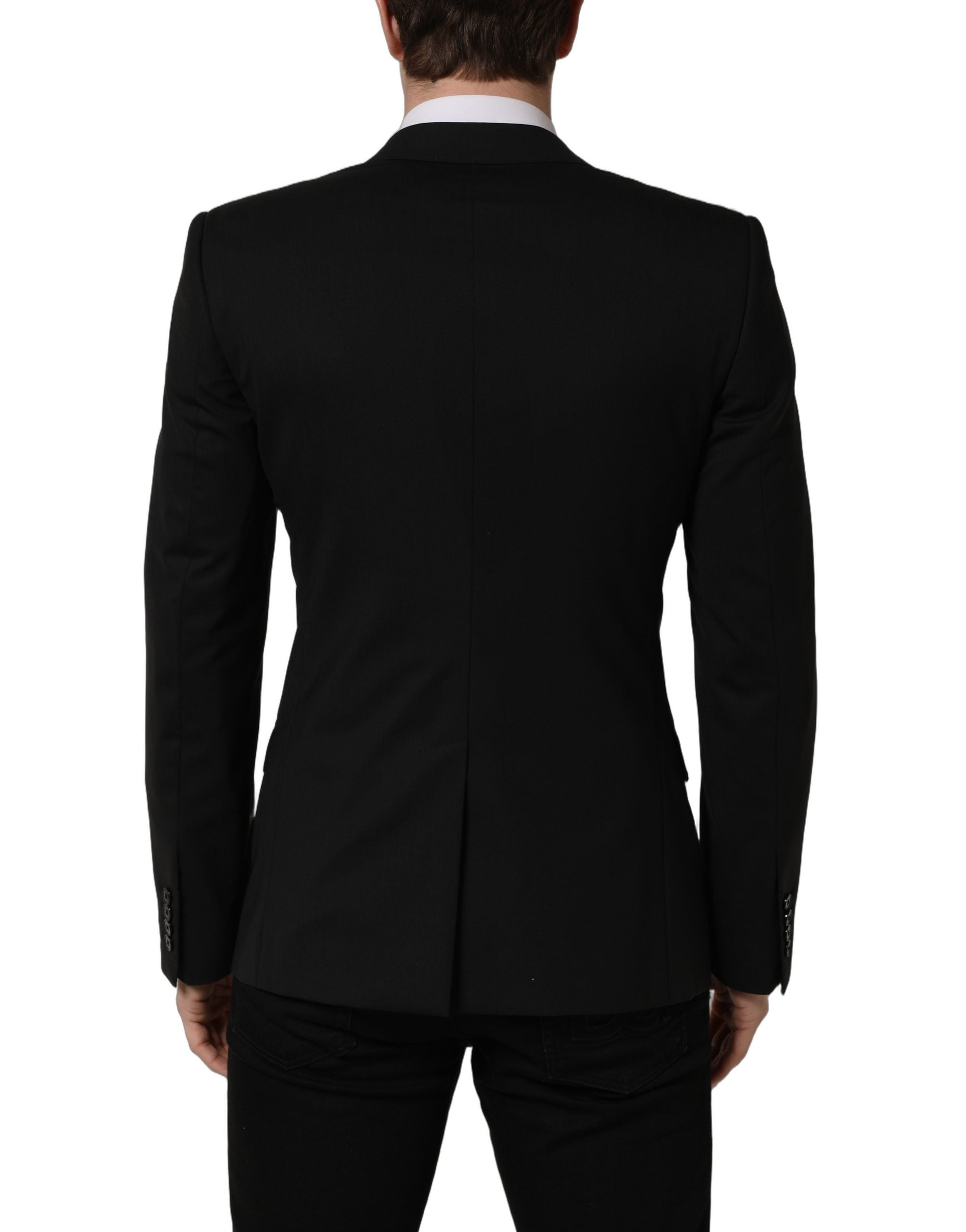 Dolce & Gabbana Black Wool Single Breasted Blazer Jacket Dolce & Gabbana
