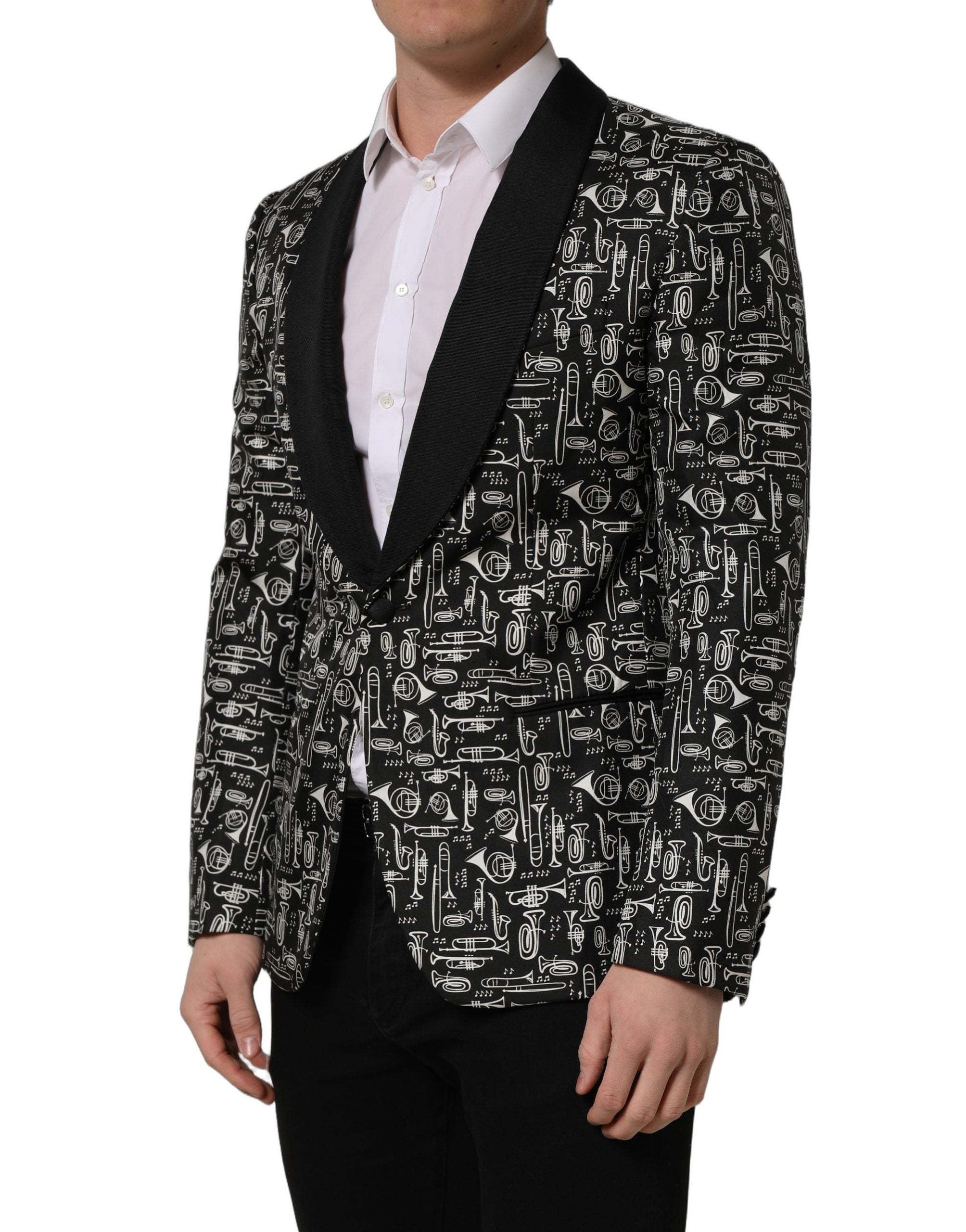 Dolce & Gabbana Black Crystal Embellished Coat Blazer Jacket Dolce & Gabbana