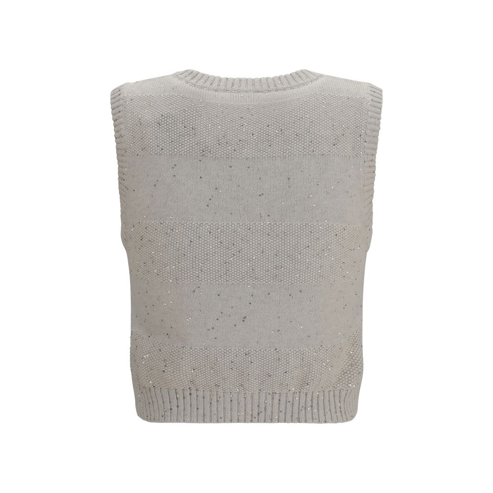 Brunello Cucinelli Beige Cotton Sweatshirt Brunello Cucinelli