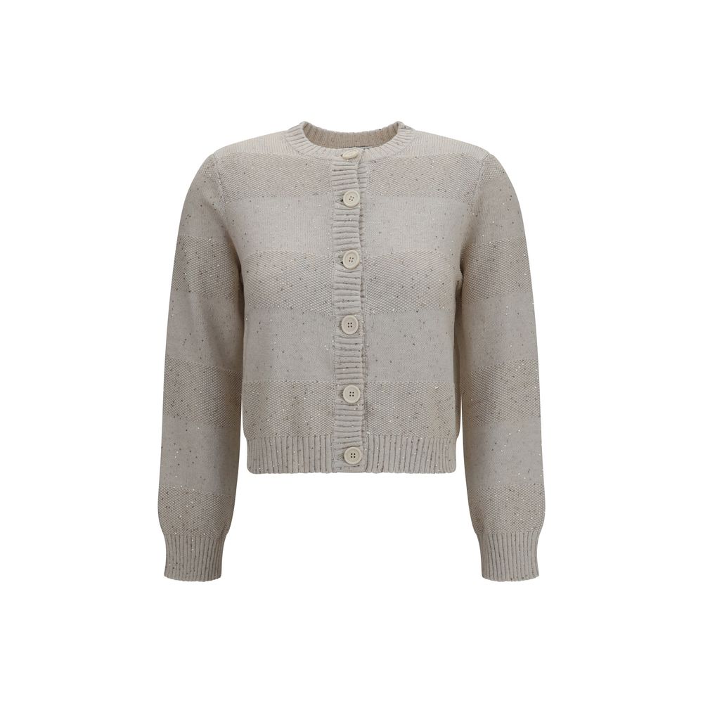 Brunello Cucinelli Beige Cotton Sweatshirt Brunello Cucinelli