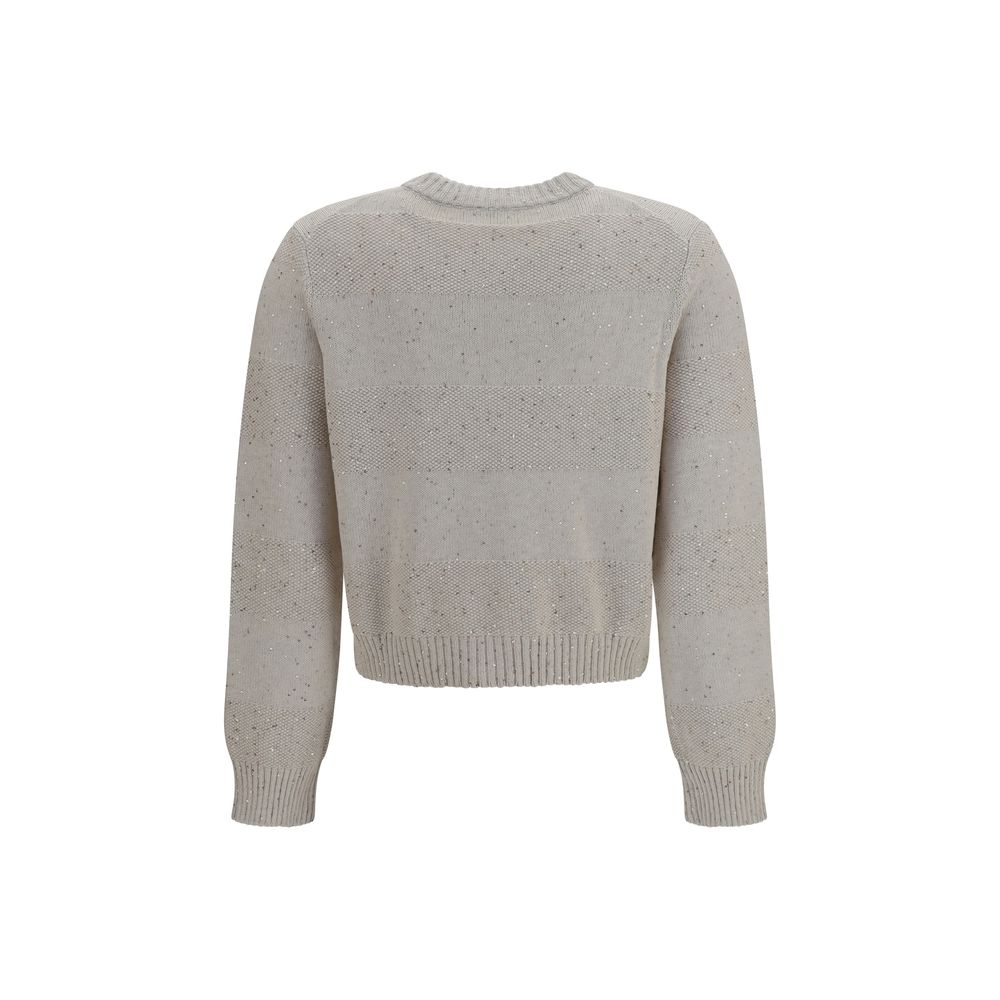 Brunello Cucinelli Beige Cotton Sweatshirt Brunello Cucinelli