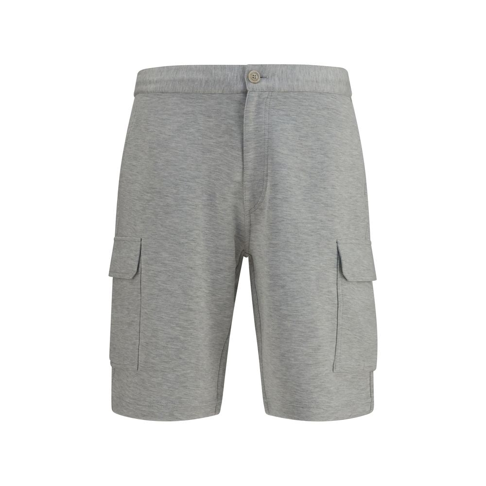 Brunello Cucinelli Gray Cotton Bermuda Shorts Brunello Cucinelli