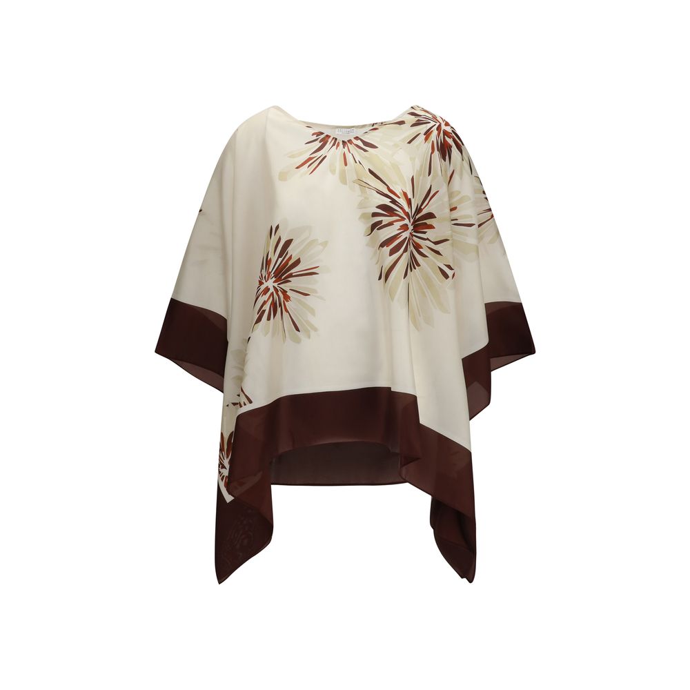 Brunello Cucinelli Multicolor Silk Blouse Brunello Cucinelli