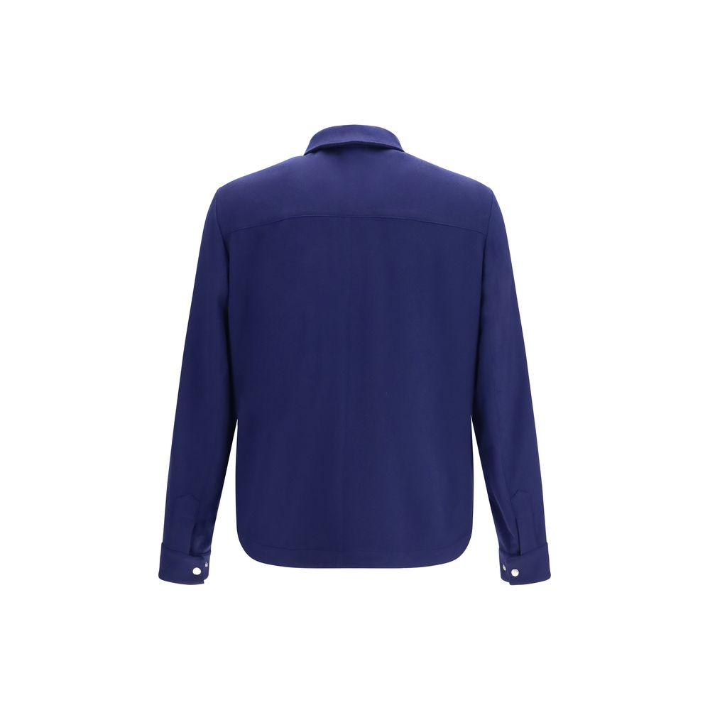 Brunello Cucinelli Blue Cashmere Full-Length Jacket Brunello Cucinelli