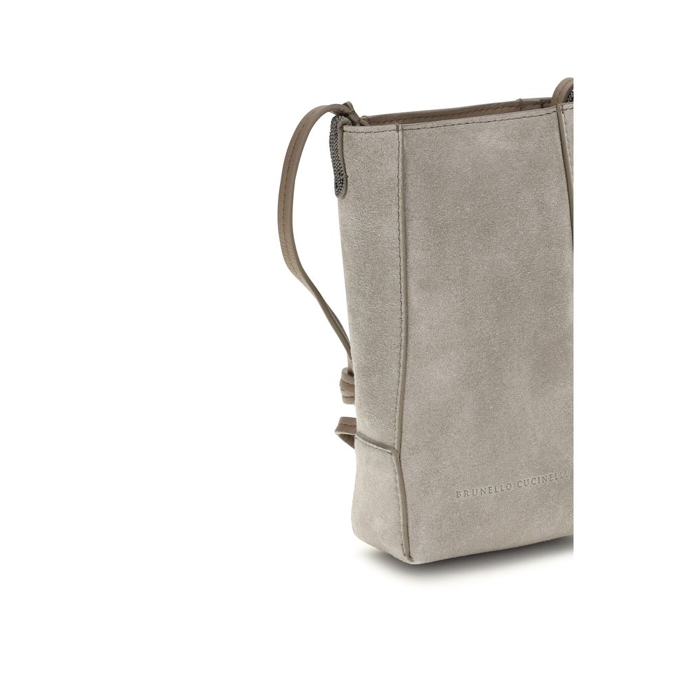 Brunello Cucinelli Gray Calf Leather Bos Taurus Other Accessories Brunello Cucinelli