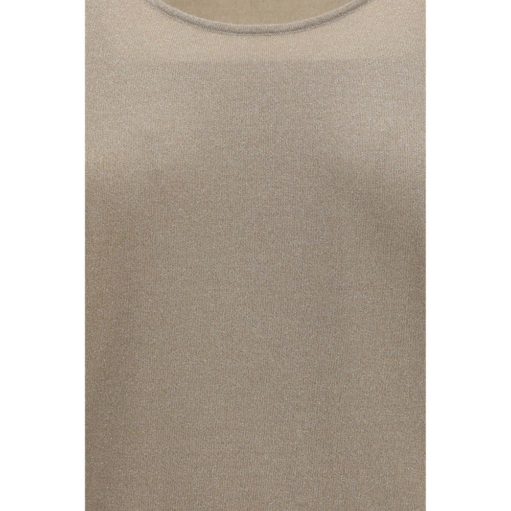 Brunello Cucinelli Beige Cashmere Tank Tops Brunello Cucinelli