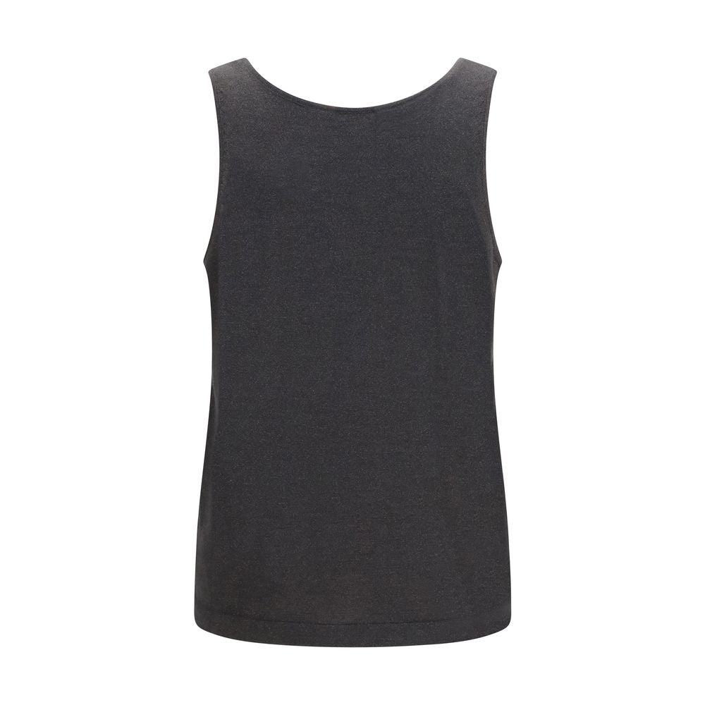 Brunello Cucinelli Gray Cashmere Tank Tops Brunello Cucinelli