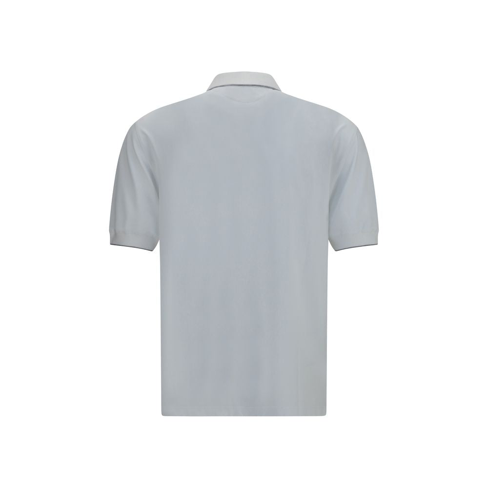 Brunello Cucinelli White Polyamide Polo Shirt Brunello Cucinelli
