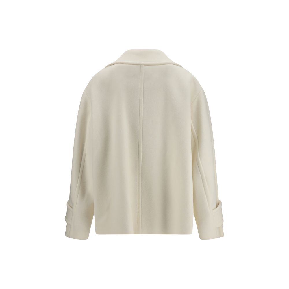 Chloé White Wool Oves Aries Coat Chloé