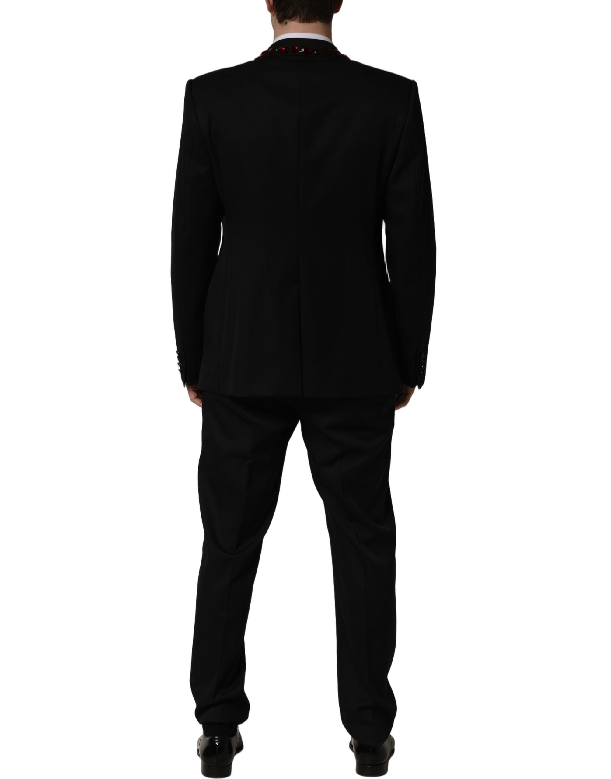 Dolce & Gabbana Black Crystal Embellished 2 Piece Suit Dolce & Gabbana