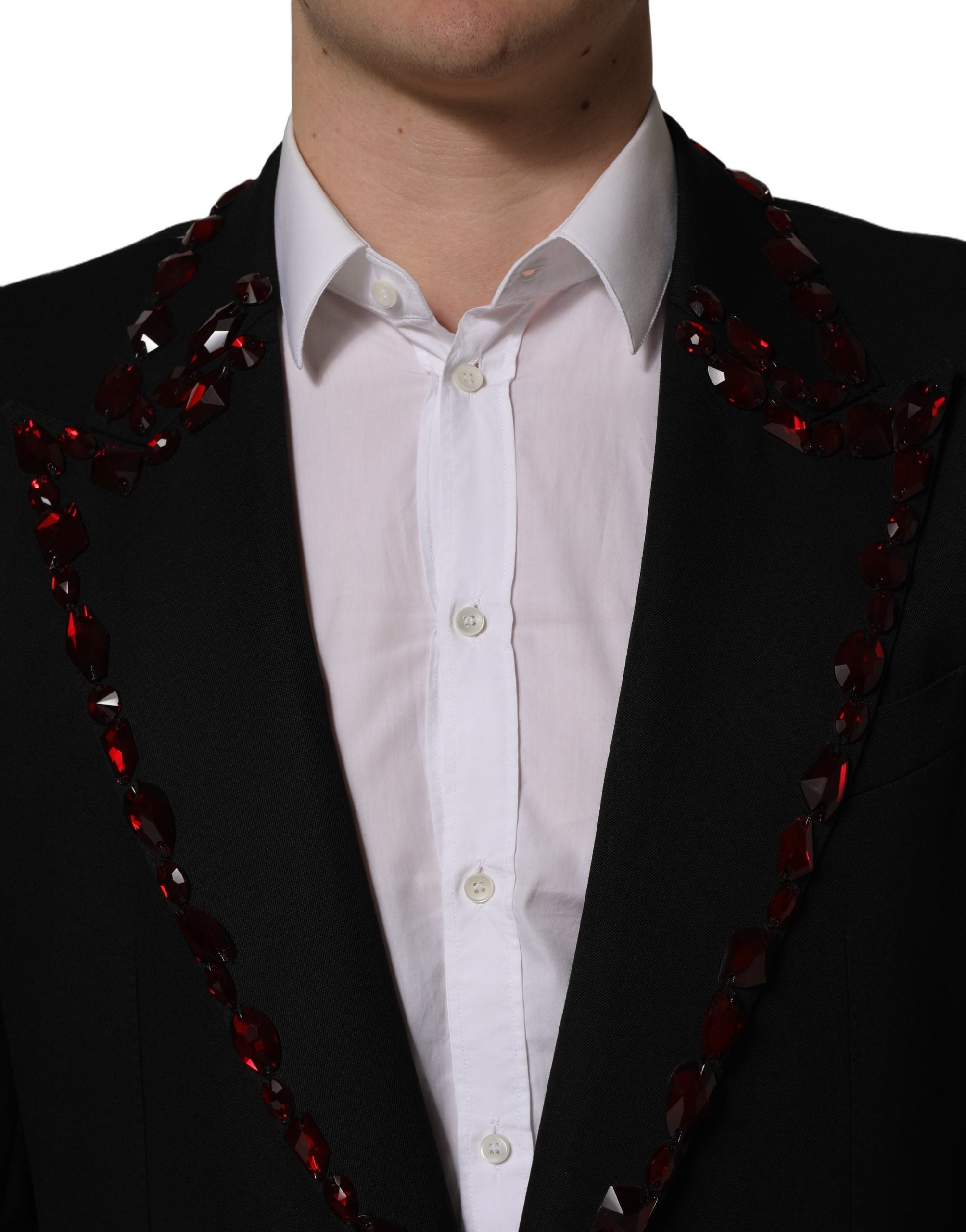 Dolce & Gabbana Black Crystal Embellished 2 Piece Suit Dolce & Gabbana