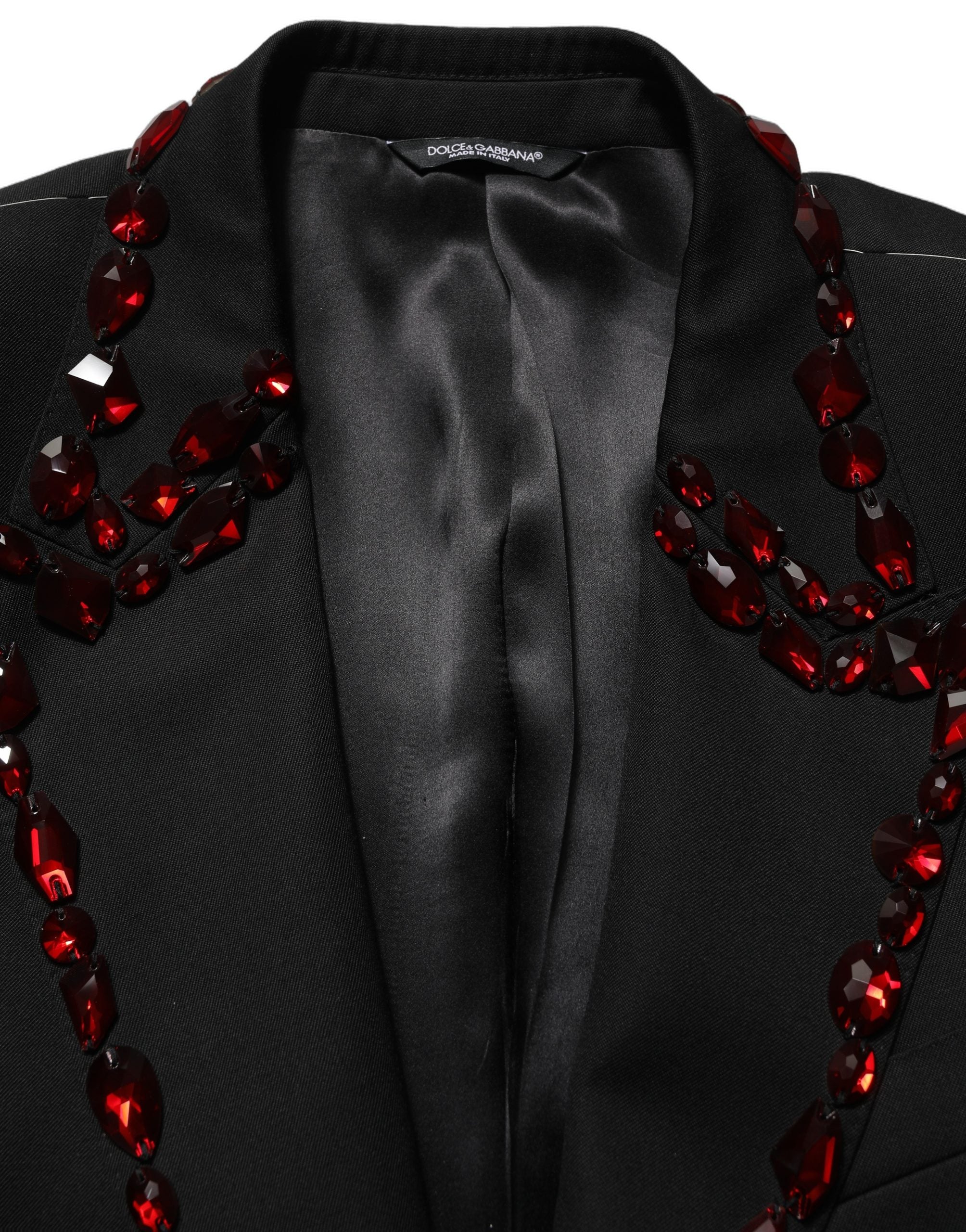 Dolce & Gabbana Black Crystal Embellished 2 Piece Suit Dolce & Gabbana