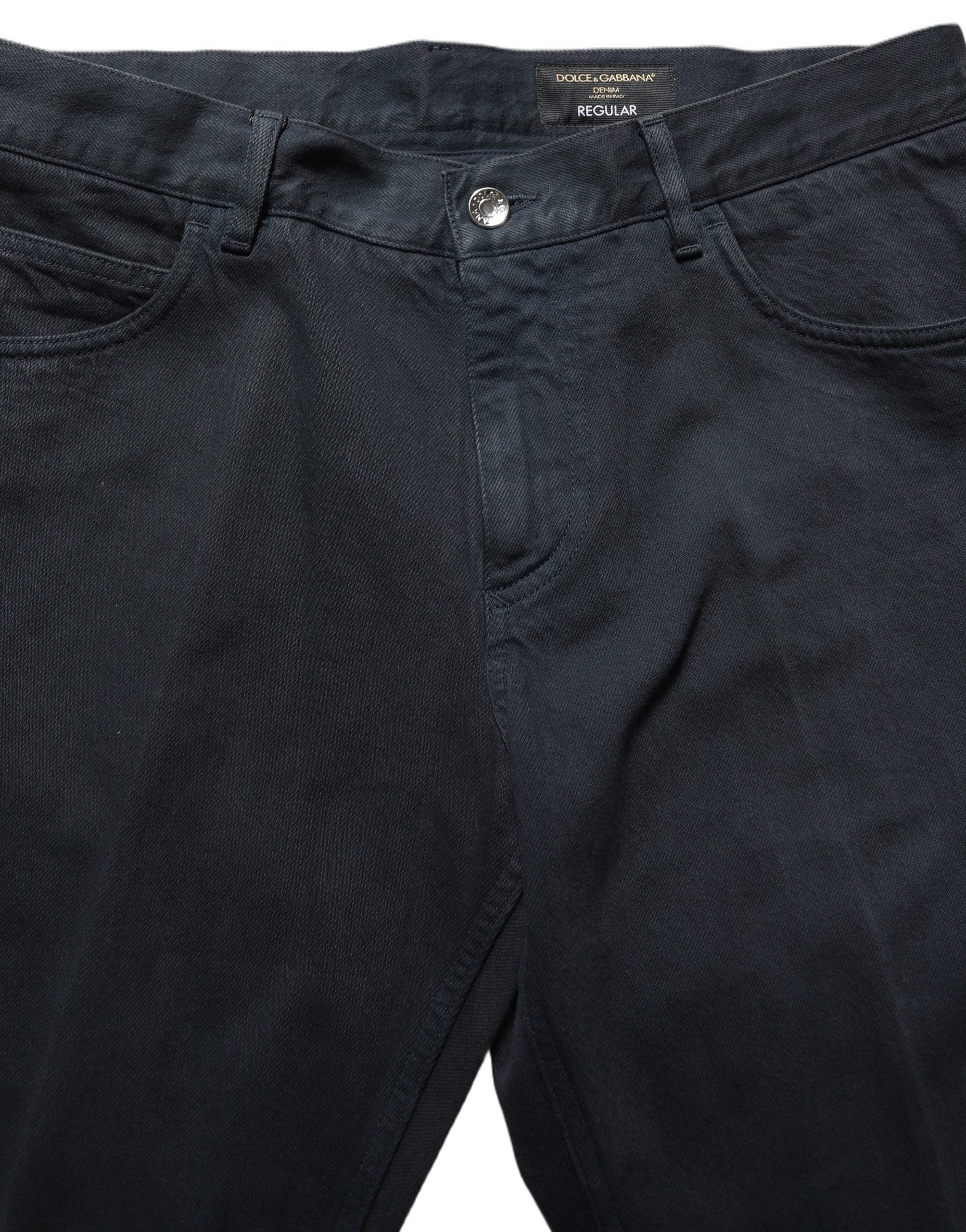 Dolce & Gabbana Black Cotton Mid Waist Skinny Men Denim Jeans Dolce & Gabbana