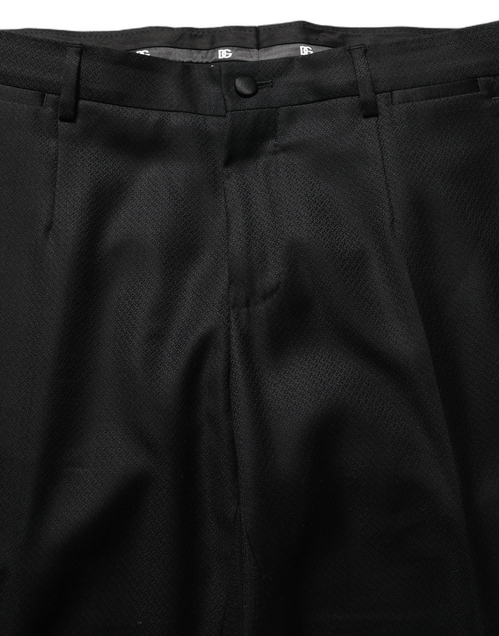 Dolce & Gabbana Black Wool Slim Fit Formal 2 Piece Men Suit Dolce & Gabbana