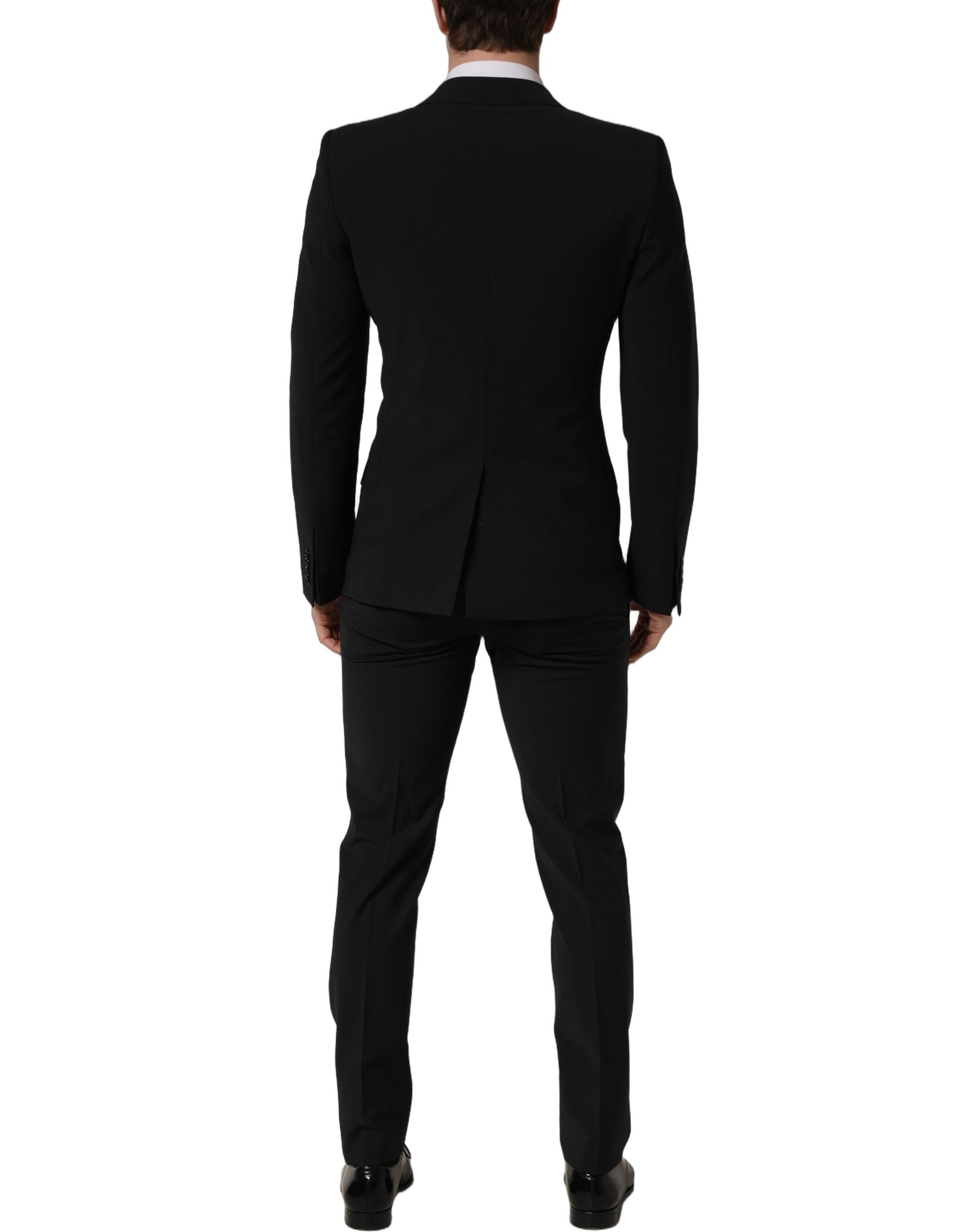 Dolce & Gabbana Black Wool Slim Fit Formal 2 Piece Men Suit Dolce & Gabbana