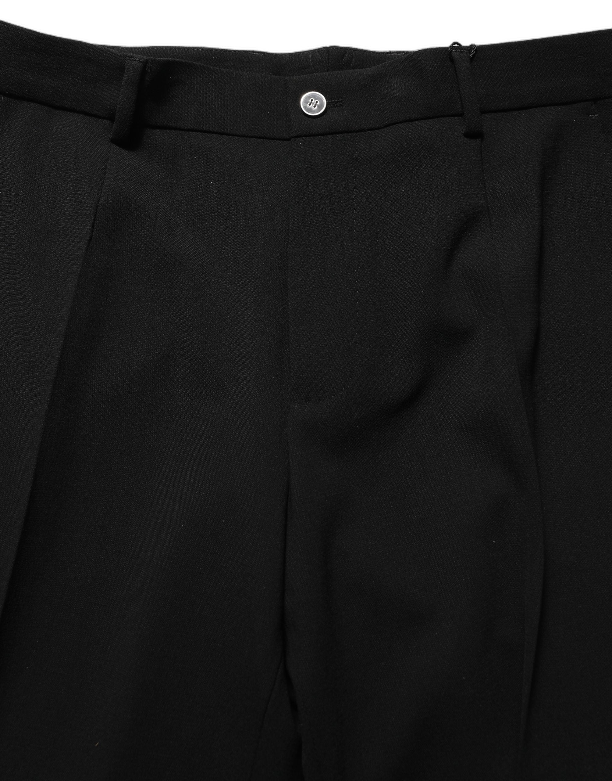 Dolce & Gabbana Black Wool Straight Men Dress Trouser Pants Dolce & Gabbana