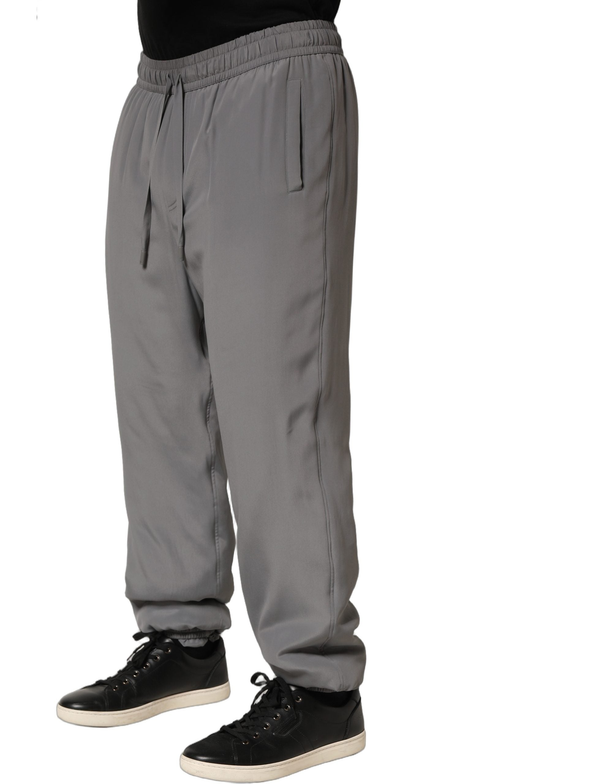 Dolce & Gabbana Gray Cotton Jogger Sweatpants Trouser Pants Dolce & Gabbana