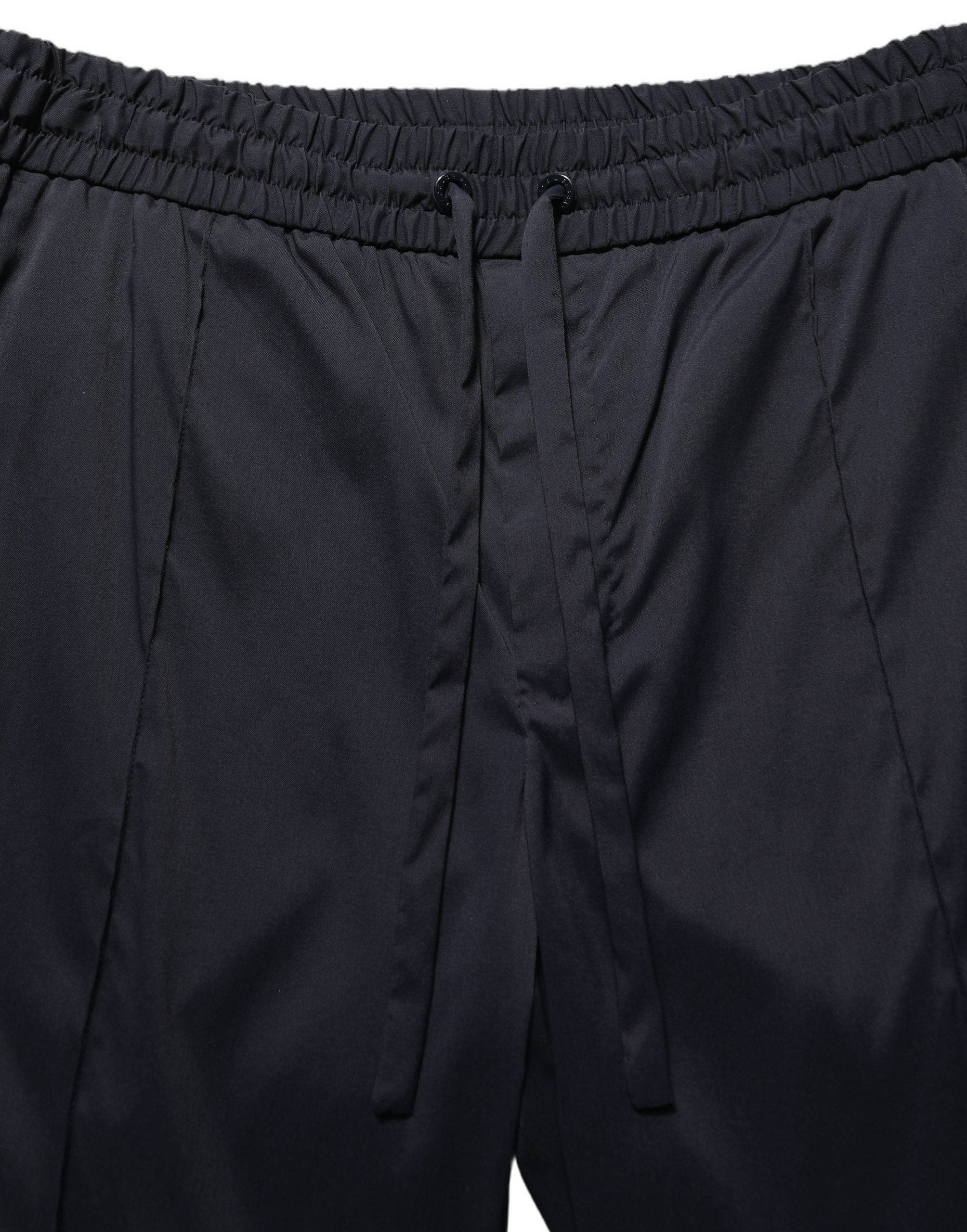 Dolce & Gabbana Black Nylon Straight Jogger Sweatpants Pants Dolce & Gabbana
