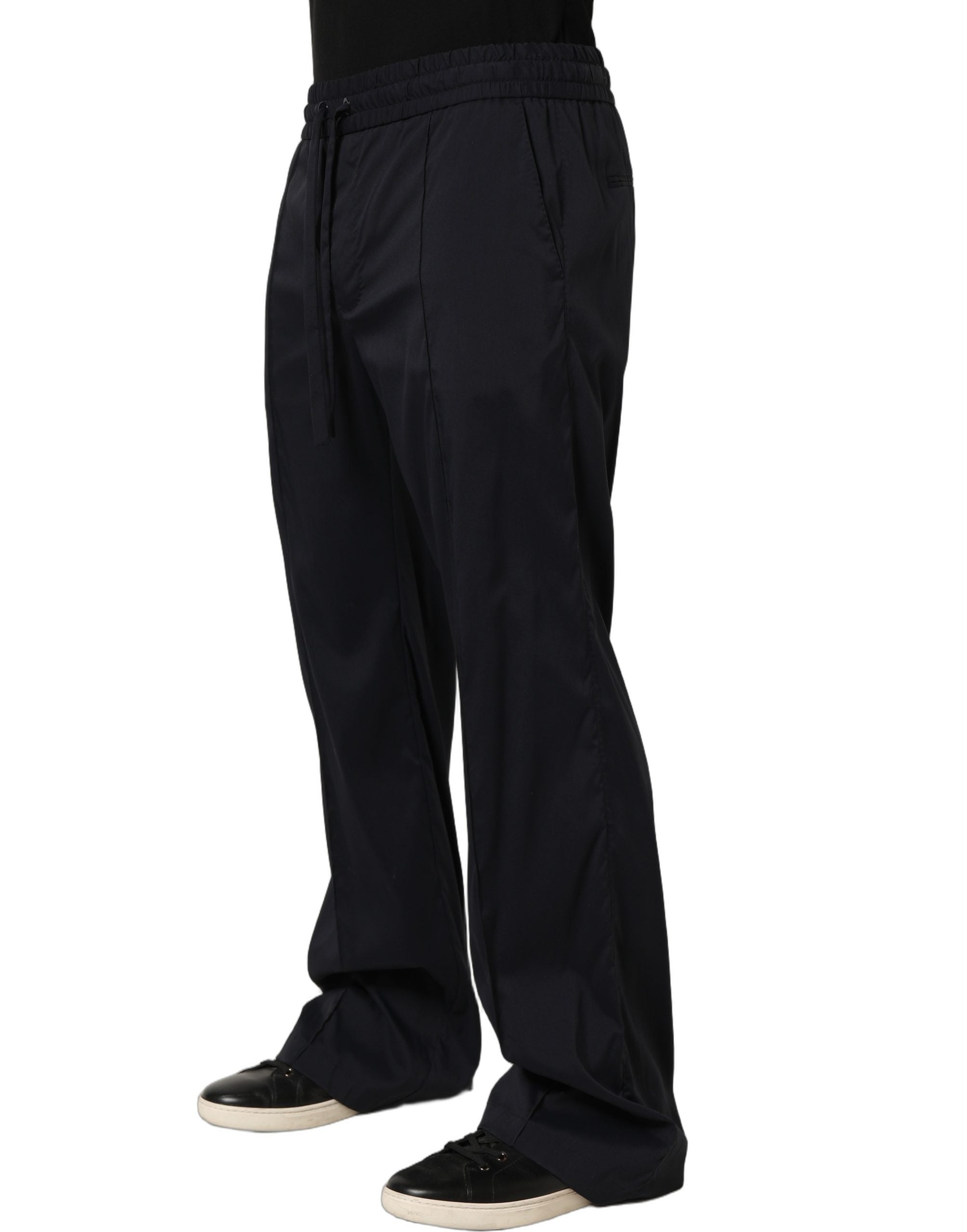 Dolce & Gabbana Black Nylon Straight Jogger Sweatpants Pants Dolce & Gabbana