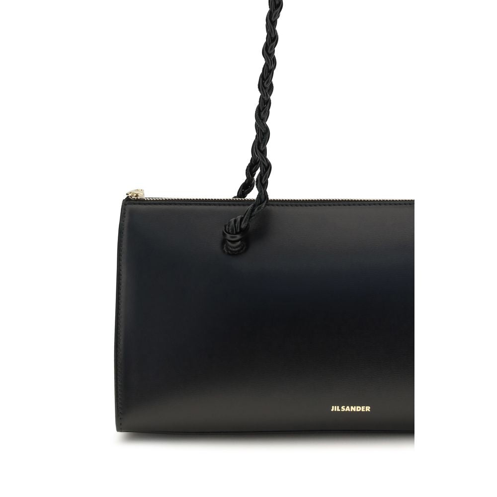Jil Sander Black Calf Leather Bos Taurus Shoulder Bag Jil Sander
