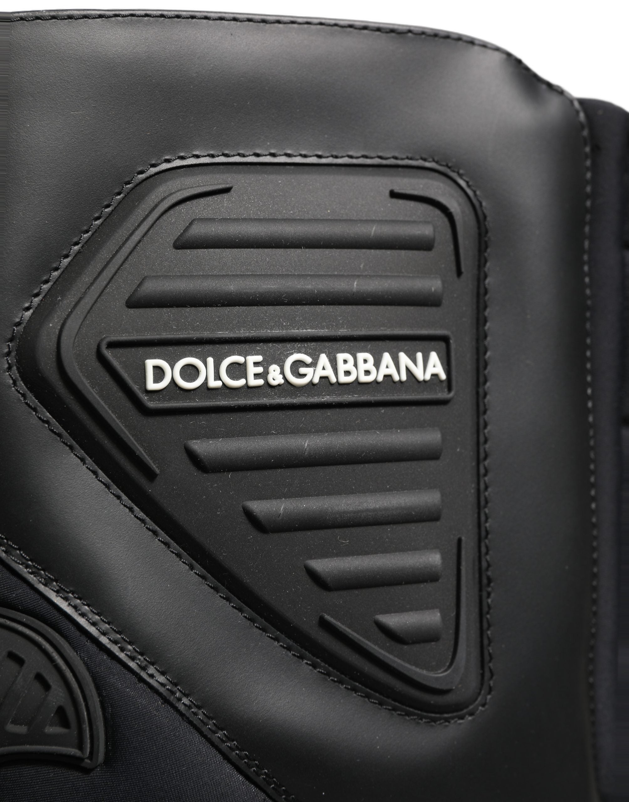 Dolce & Gabbana Black Leather Biker Mid Calf Men Boots Shoes Dolce & Gabbana