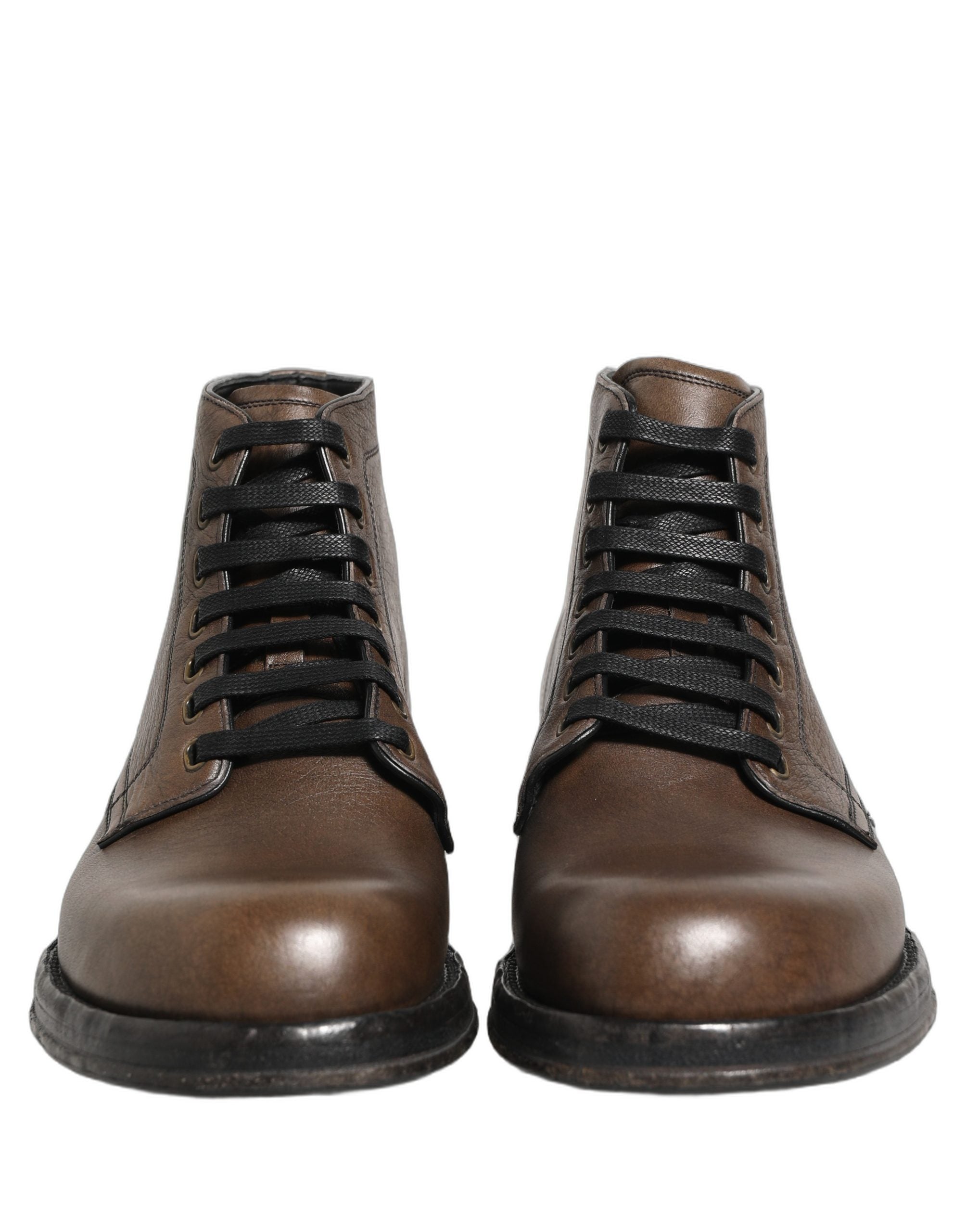 Dolce & Gabbana Brown Perugino Leather Men Ankle Boots Shoes Dolce & Gabbana