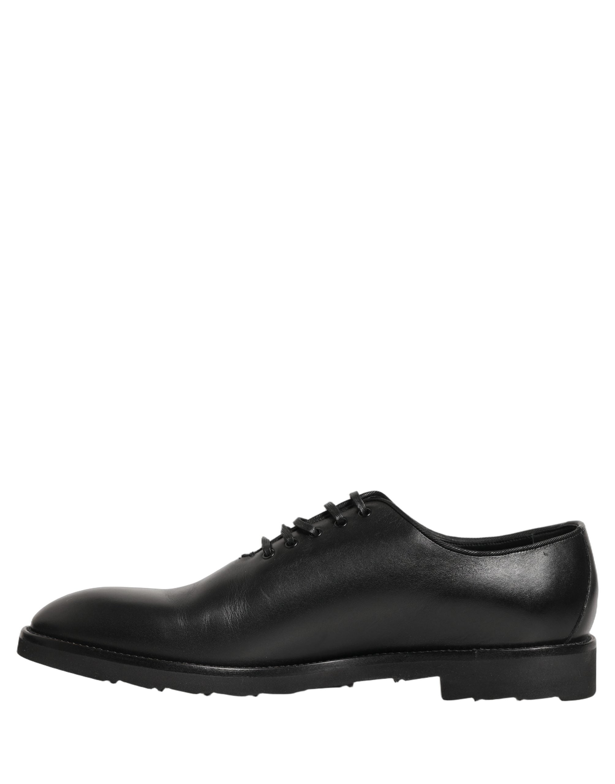 Dolce & Gabbana Black Leather Men Oxford Dress Formal Shoes Dolce & Gabbana
