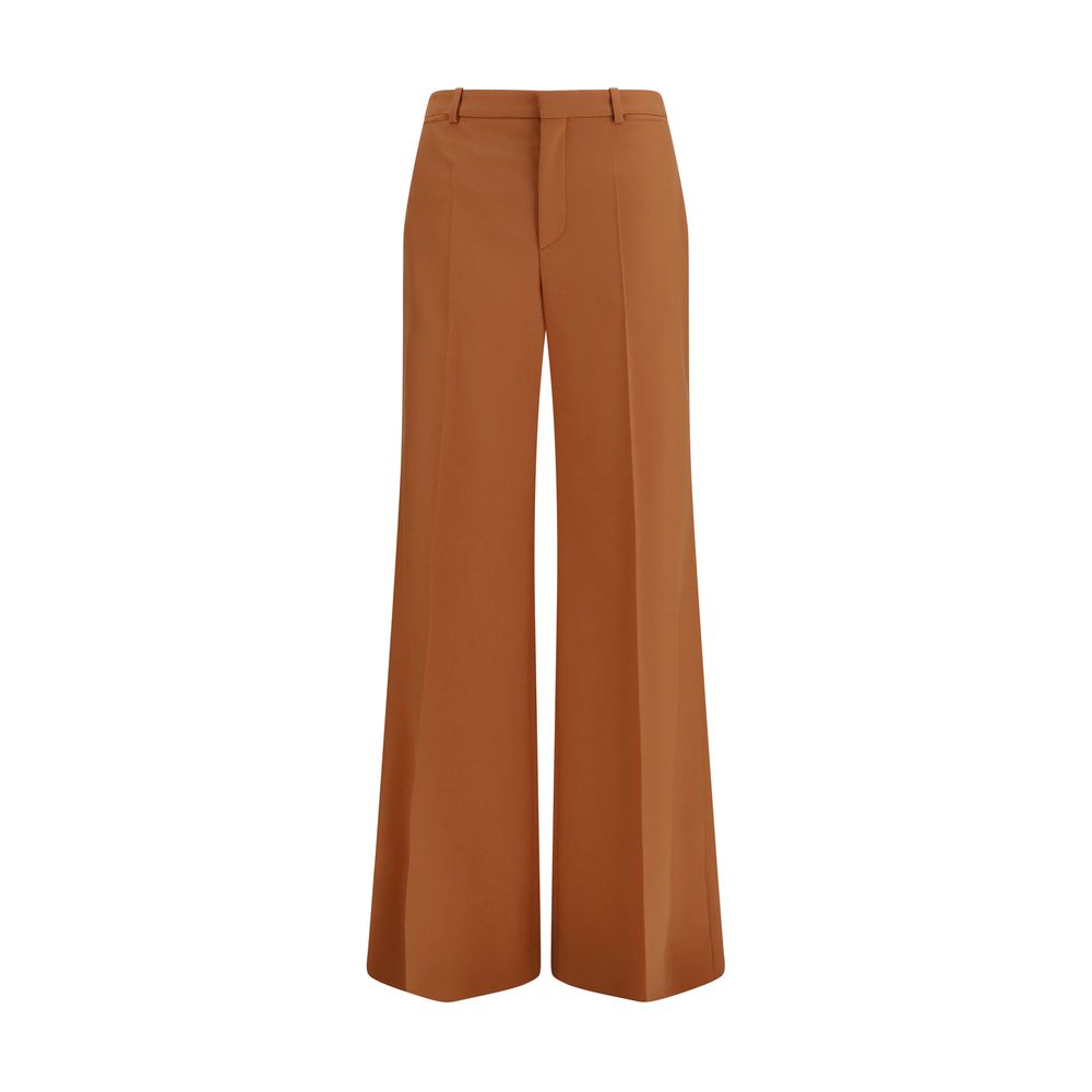 Chloé Orange Cotton Flared Pants Chloé