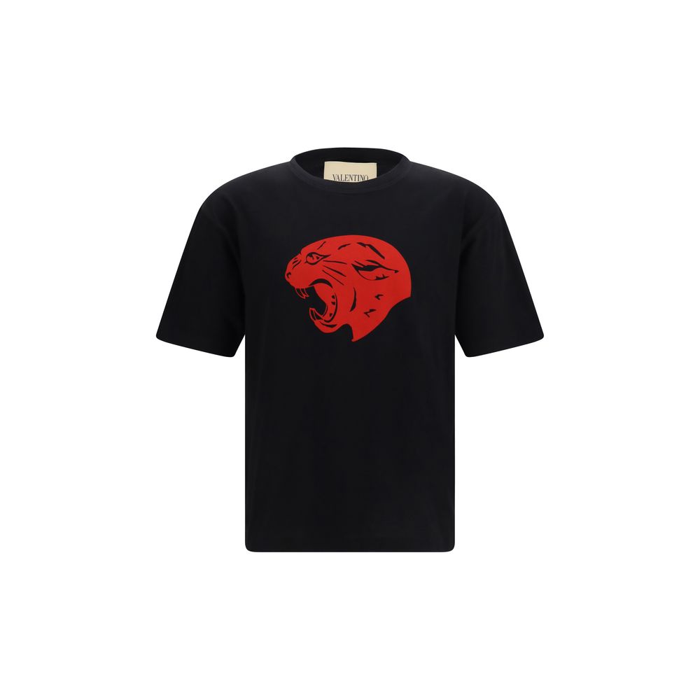 Valentino Garavani Black Cotton T-Shirt Valentino Garavani