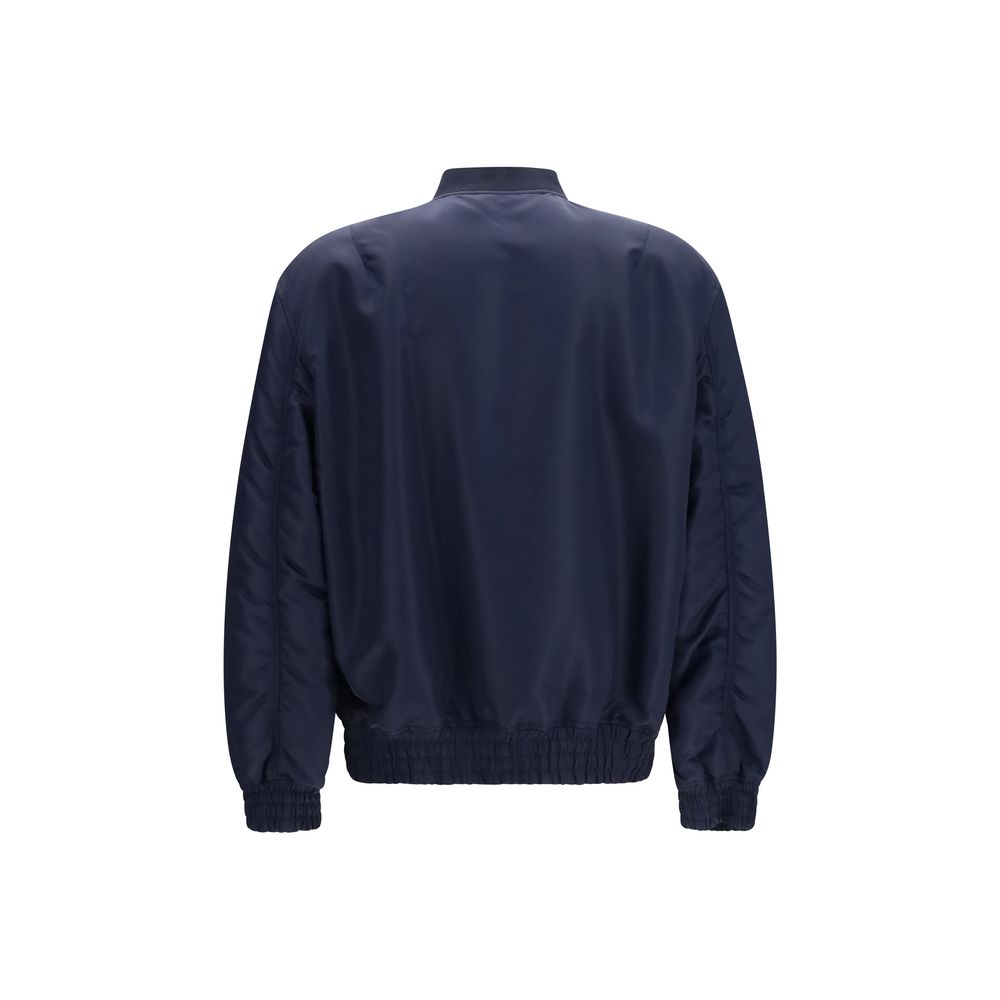 Valentino Garavani Blue Polyamide Bomber Valentino Garavani