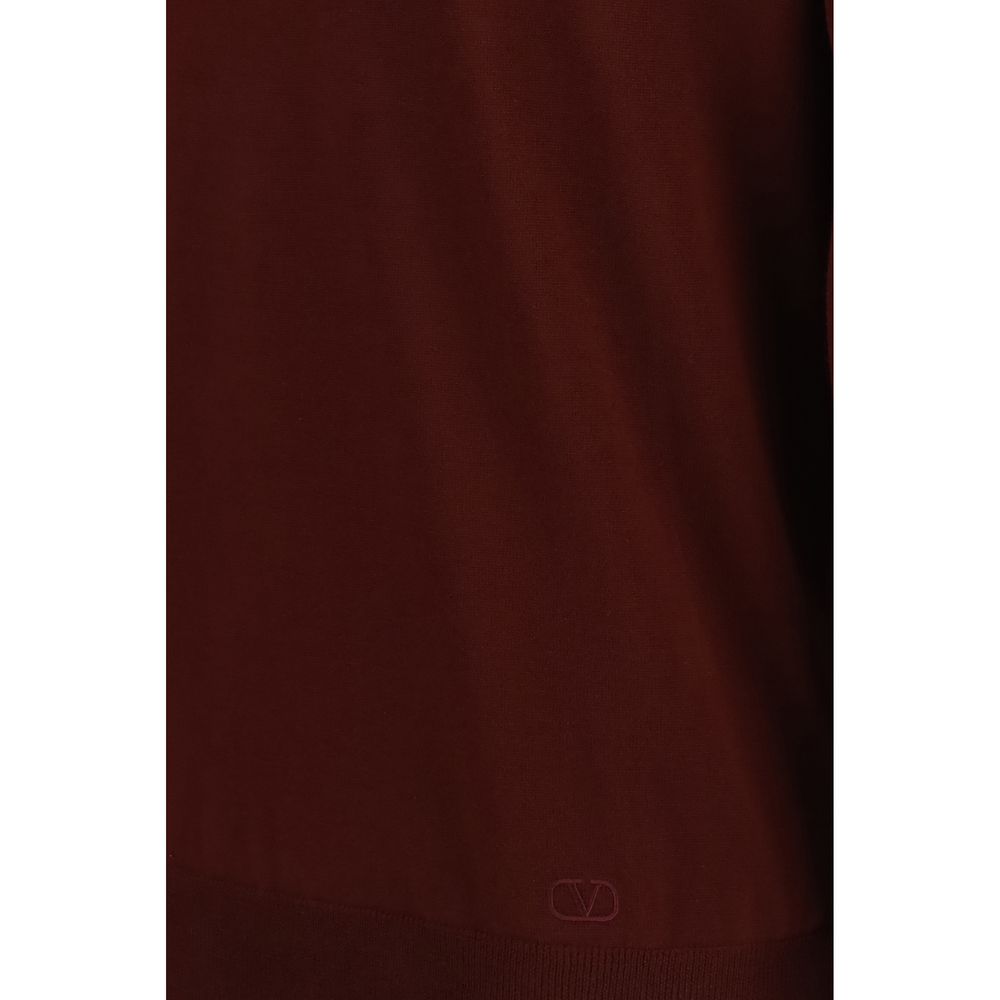 Valentino Garavani Bordeaux Wool Oves Aries Polo Shirt Valentino Garavani