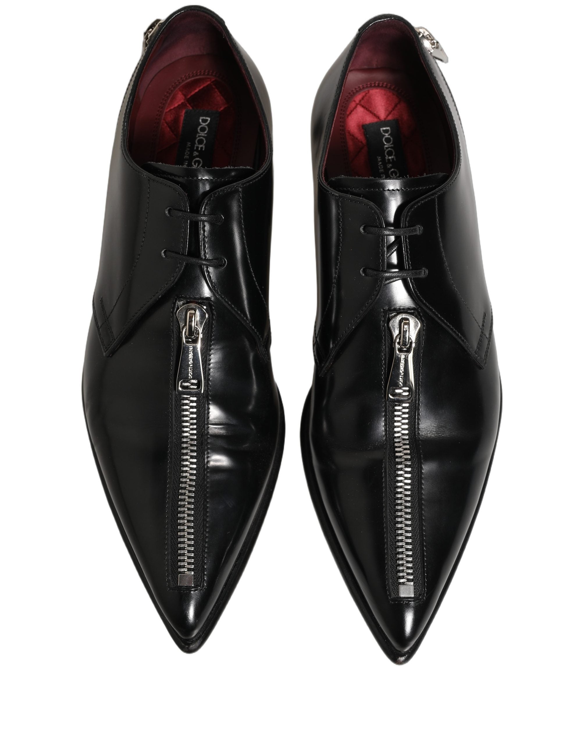 Dolce & Gabbana Black Leather Men Derby Dress Formal Shoes Dolce & Gabbana