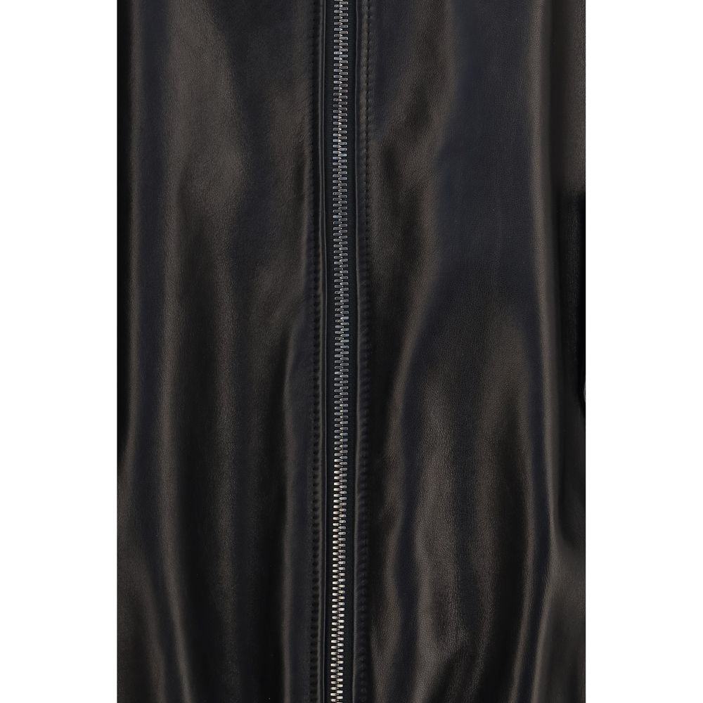 Brunello Cucinelli Black Lamb Ovis Aries Aries Leather Jacket Brunello Cucinelli