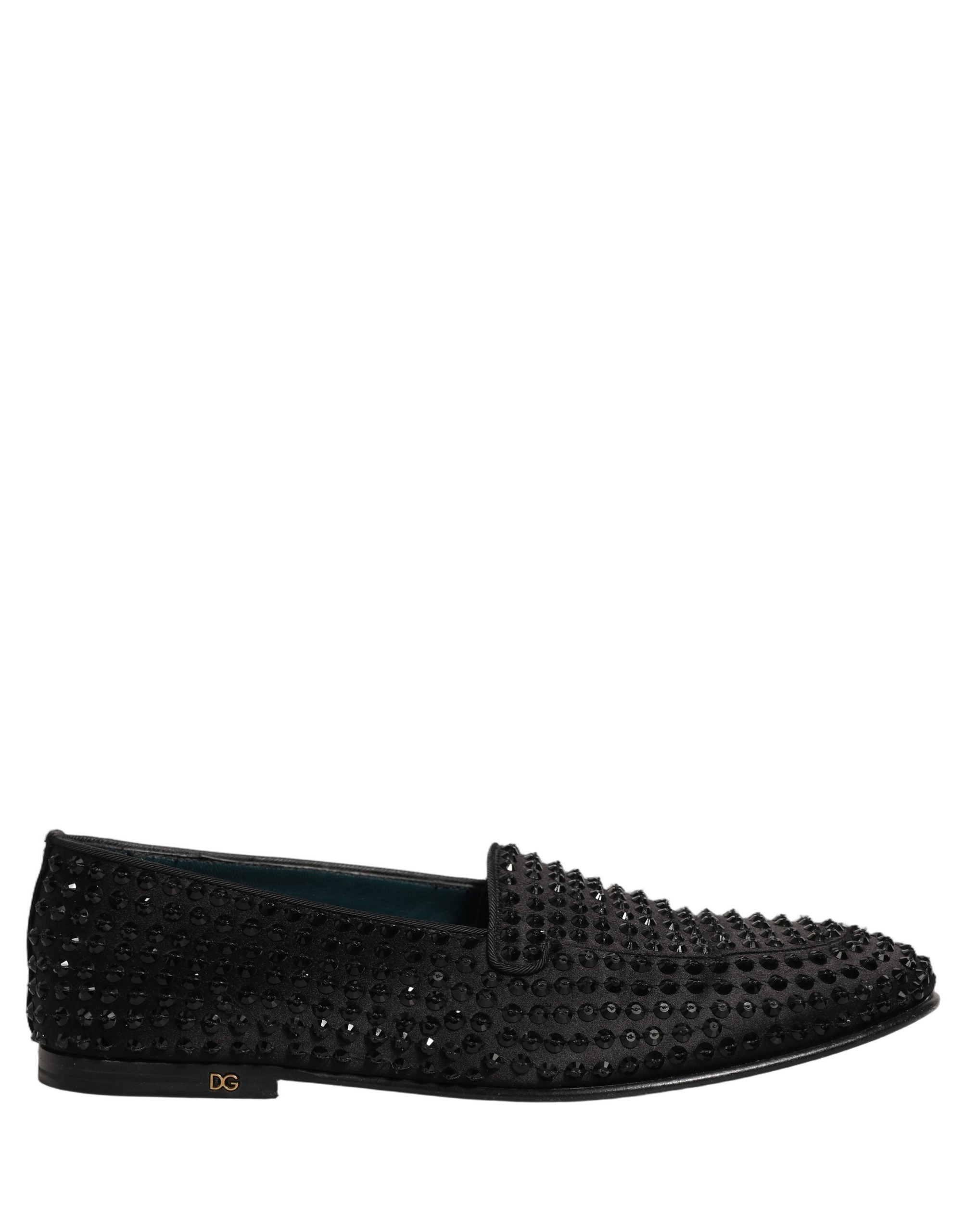 Dolce & Gabbana Black Rhinestone Embellished Loafers Shoes Dolce & Gabbana