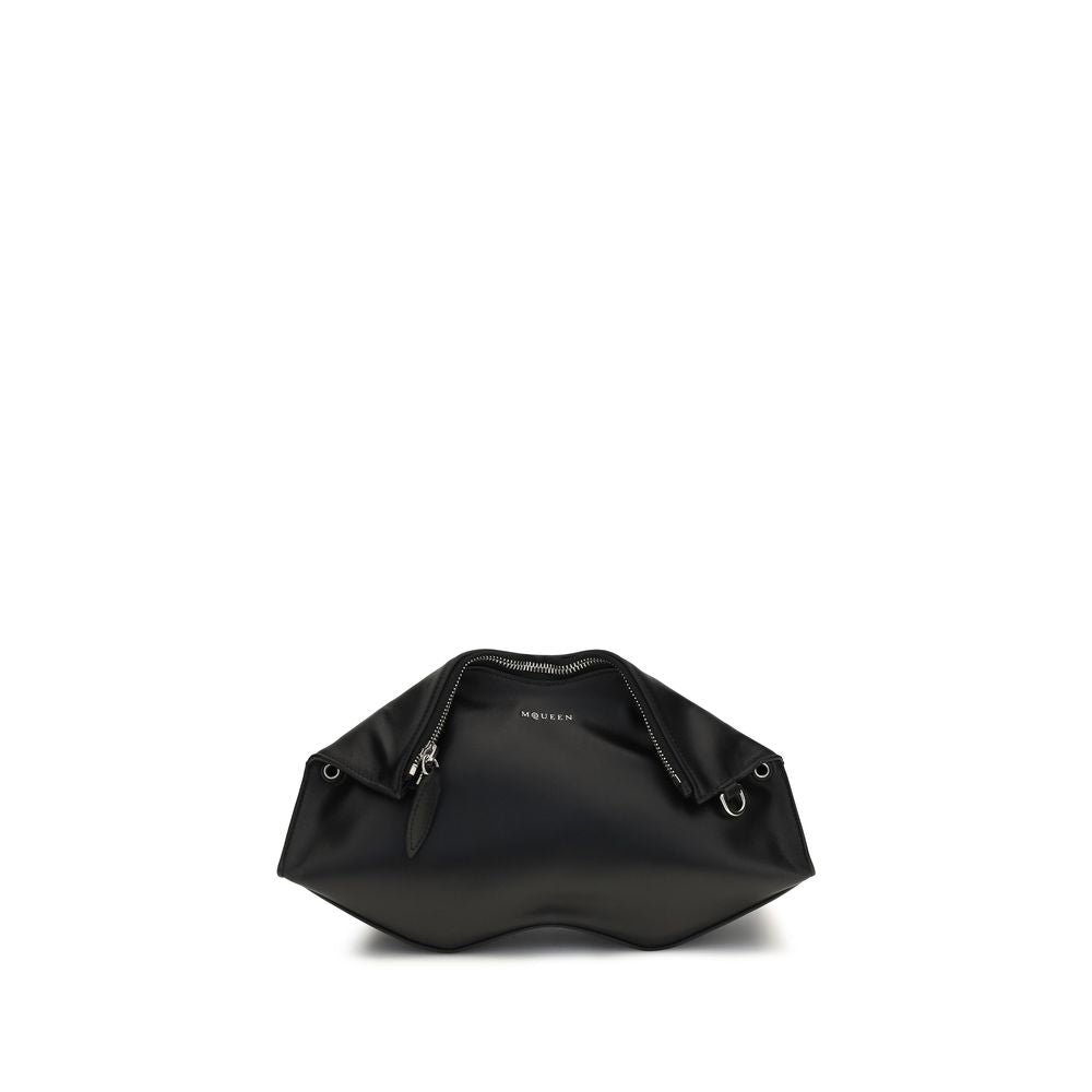 Alexander McQueen Black Calf Leather Bos Taurus Clutch Bag Alexander McQueen
