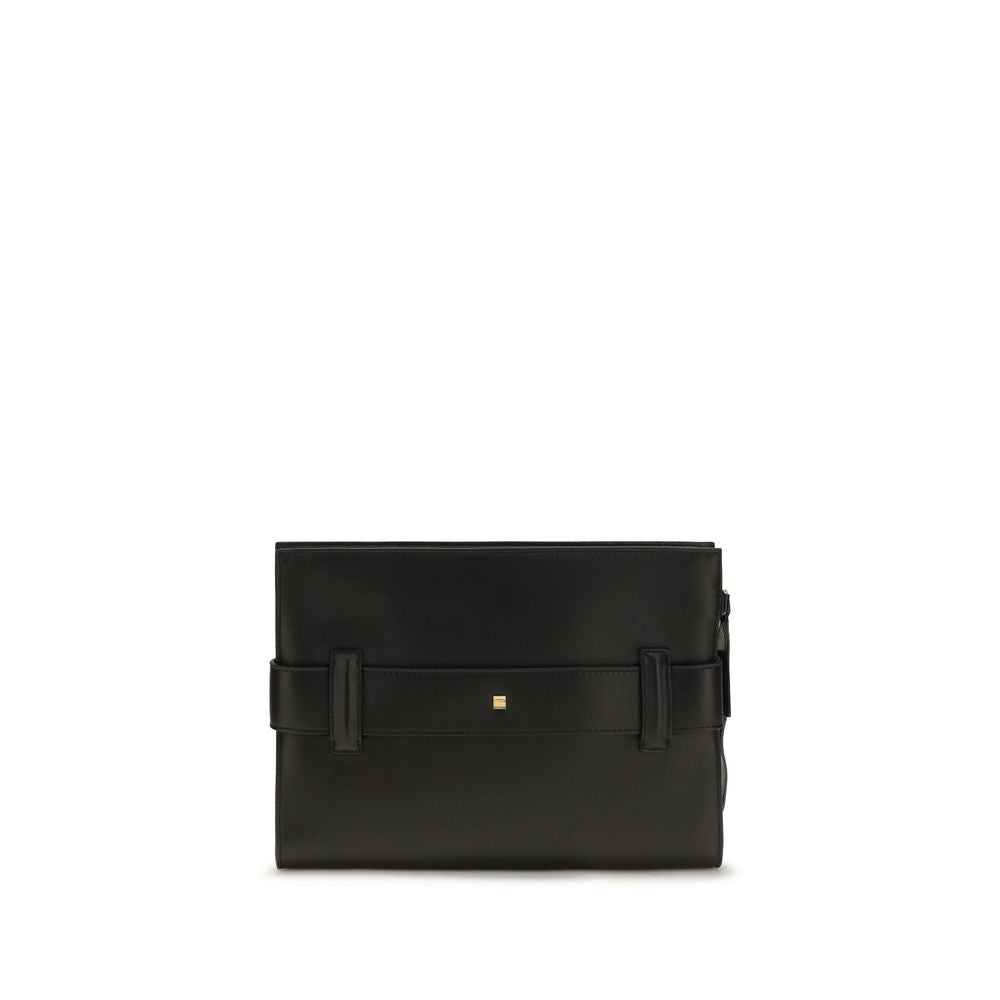 Balmain Black Lamb Ovis Aries Aries Clutch Bag Balmain