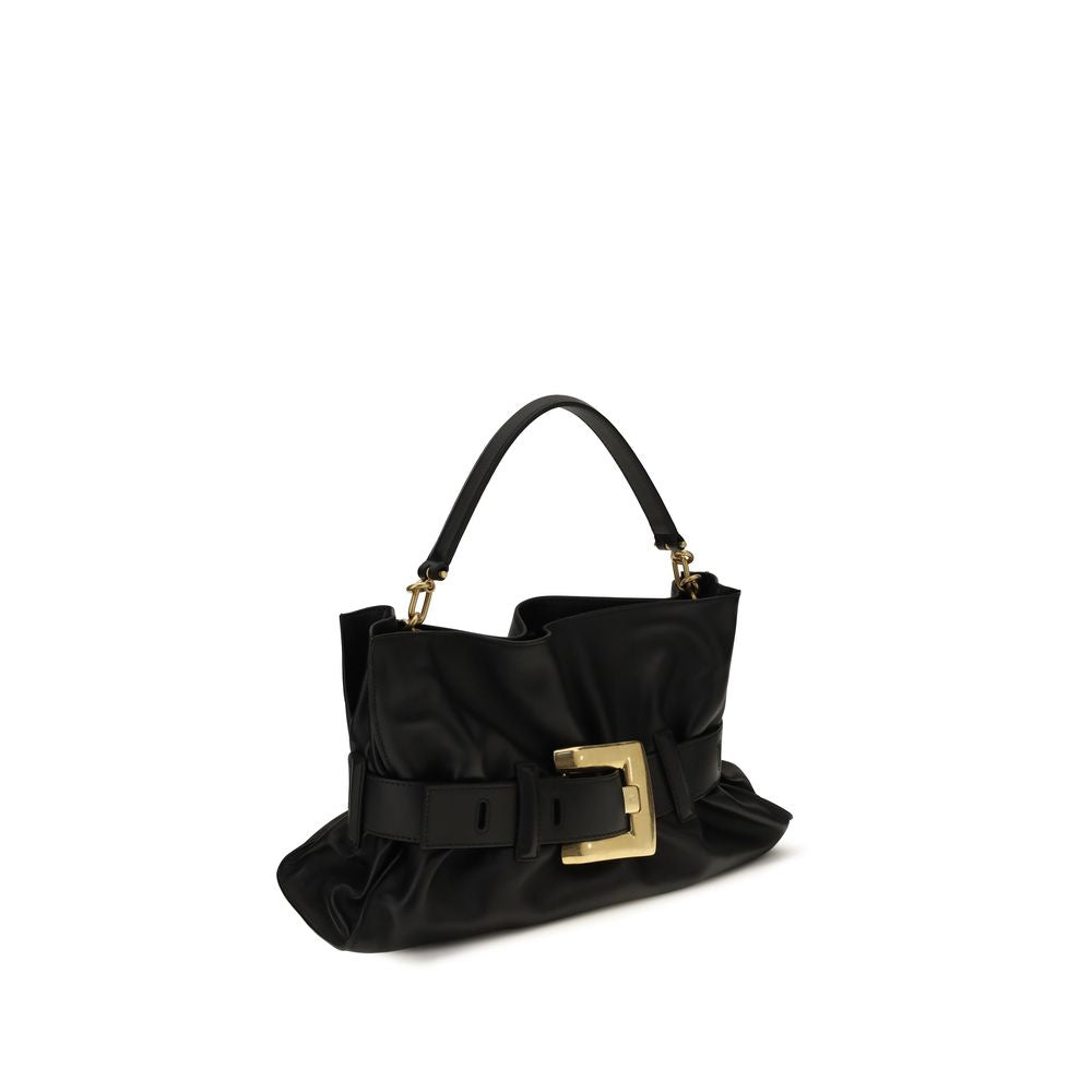 Balmain Black Calf Leather Bos Taurus Handbag Balmain