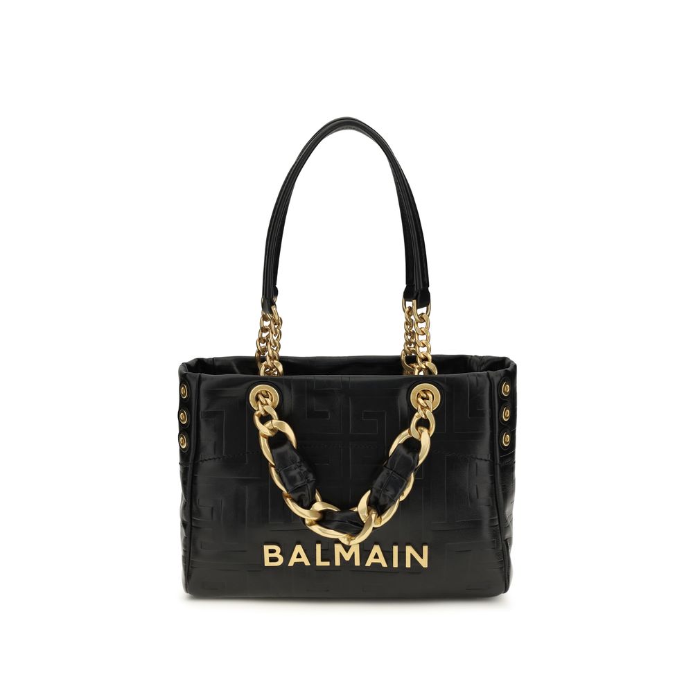 Balmain Black Calf Leather Bos Taurus Shoulder Bag Balmain