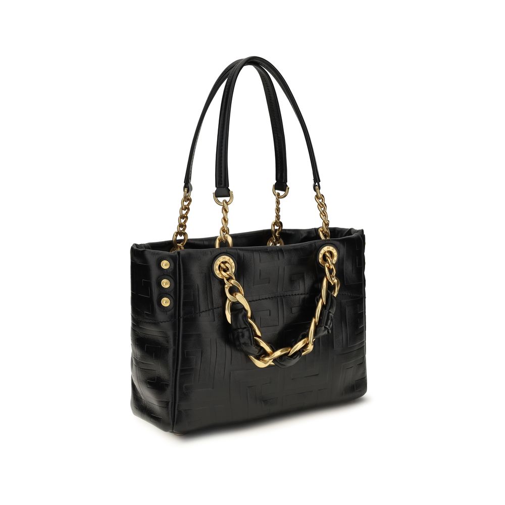 Balmain Black Calf Leather Bos Taurus Shoulder Bag Balmain