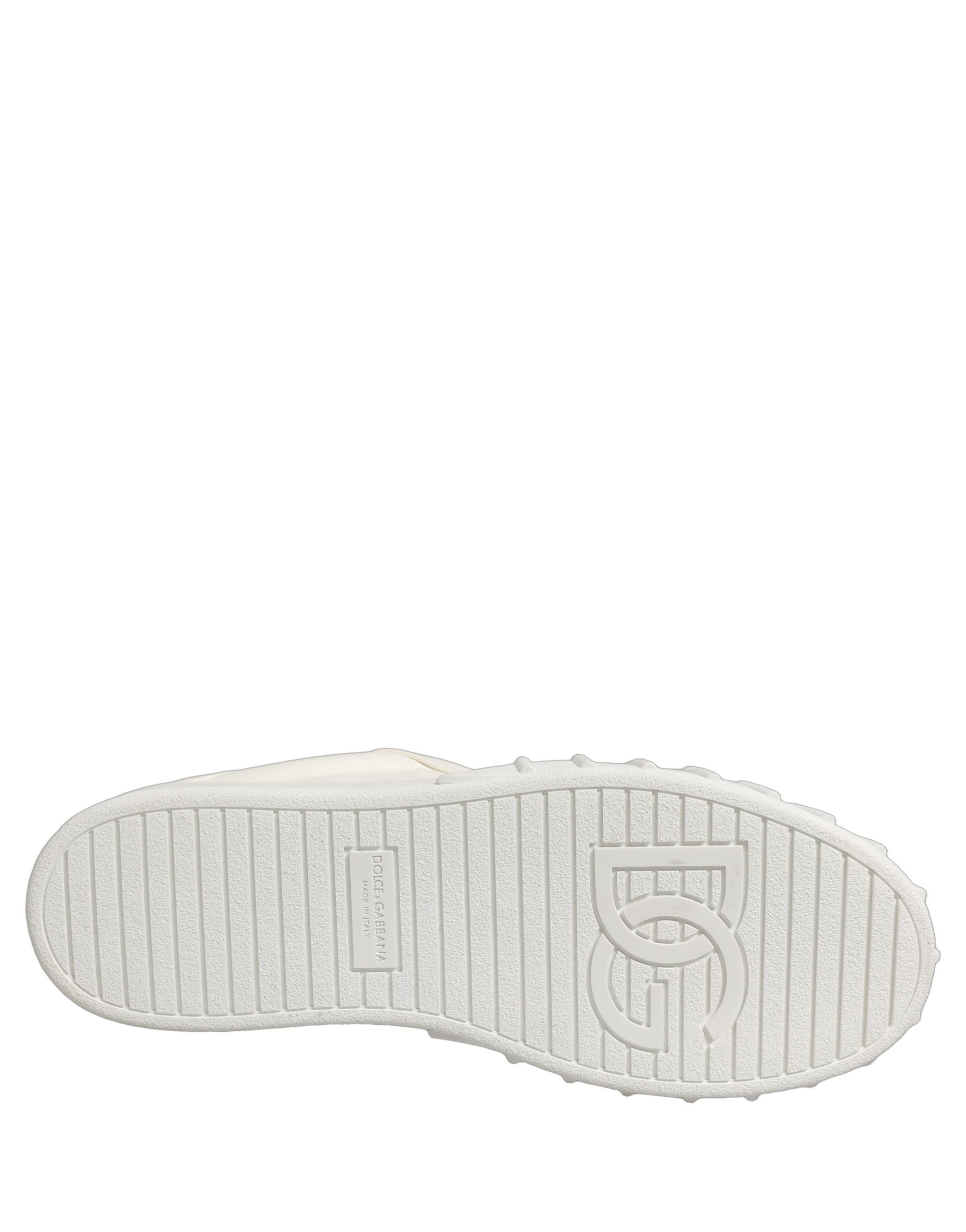Dolce & Gabbana White Leather Low Top Lace Up Sneakers Shoes Dolce & Gabbana