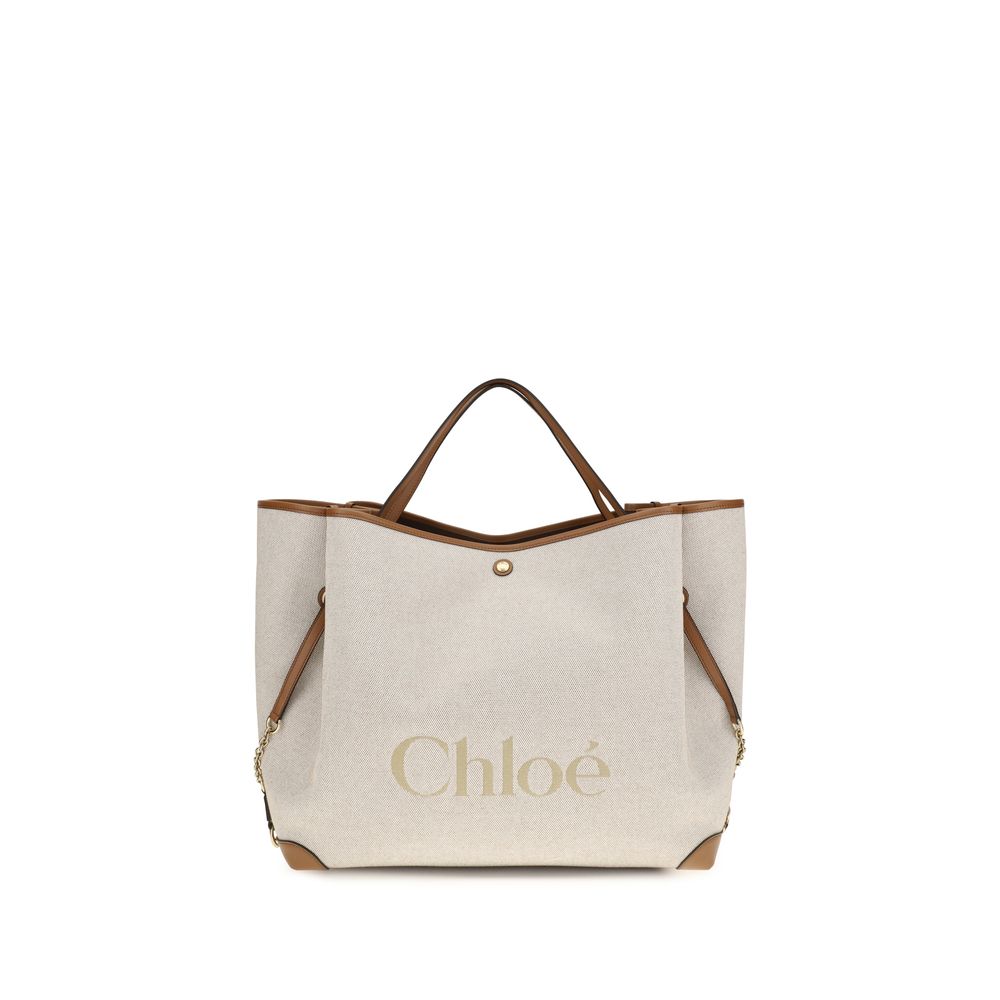 Chloé Beige Cotton Shoulder Bag Chloé