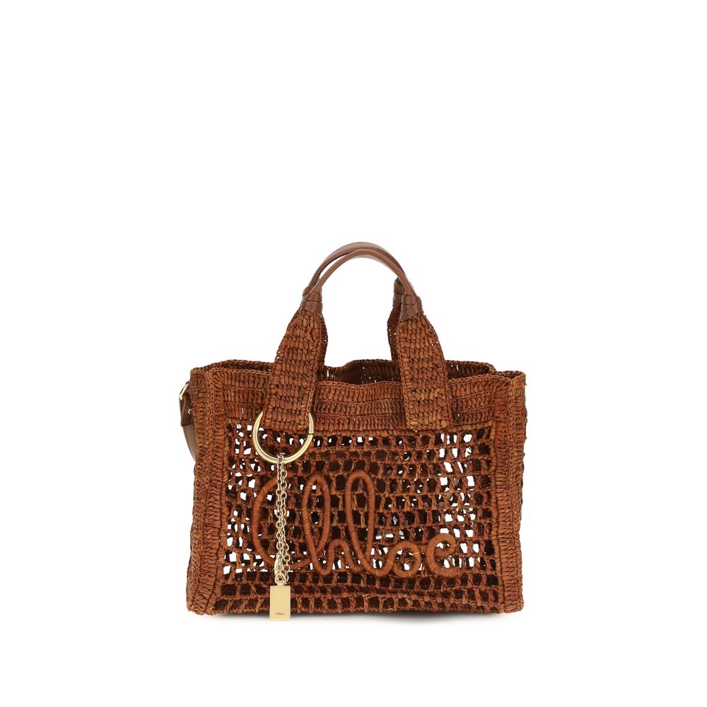 Chloé Brown Raffia Shoulder Bag Chloé