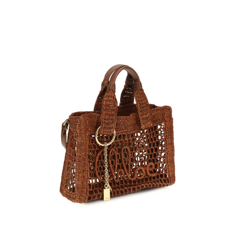 Chloé Brown Raffia Shoulder Bag Chloé
