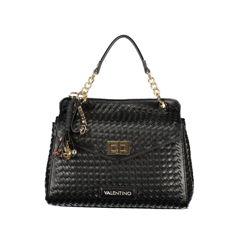 Mario Valentino Black Polyurethane Women's Bag with Adjustable Strap Mario Valentino