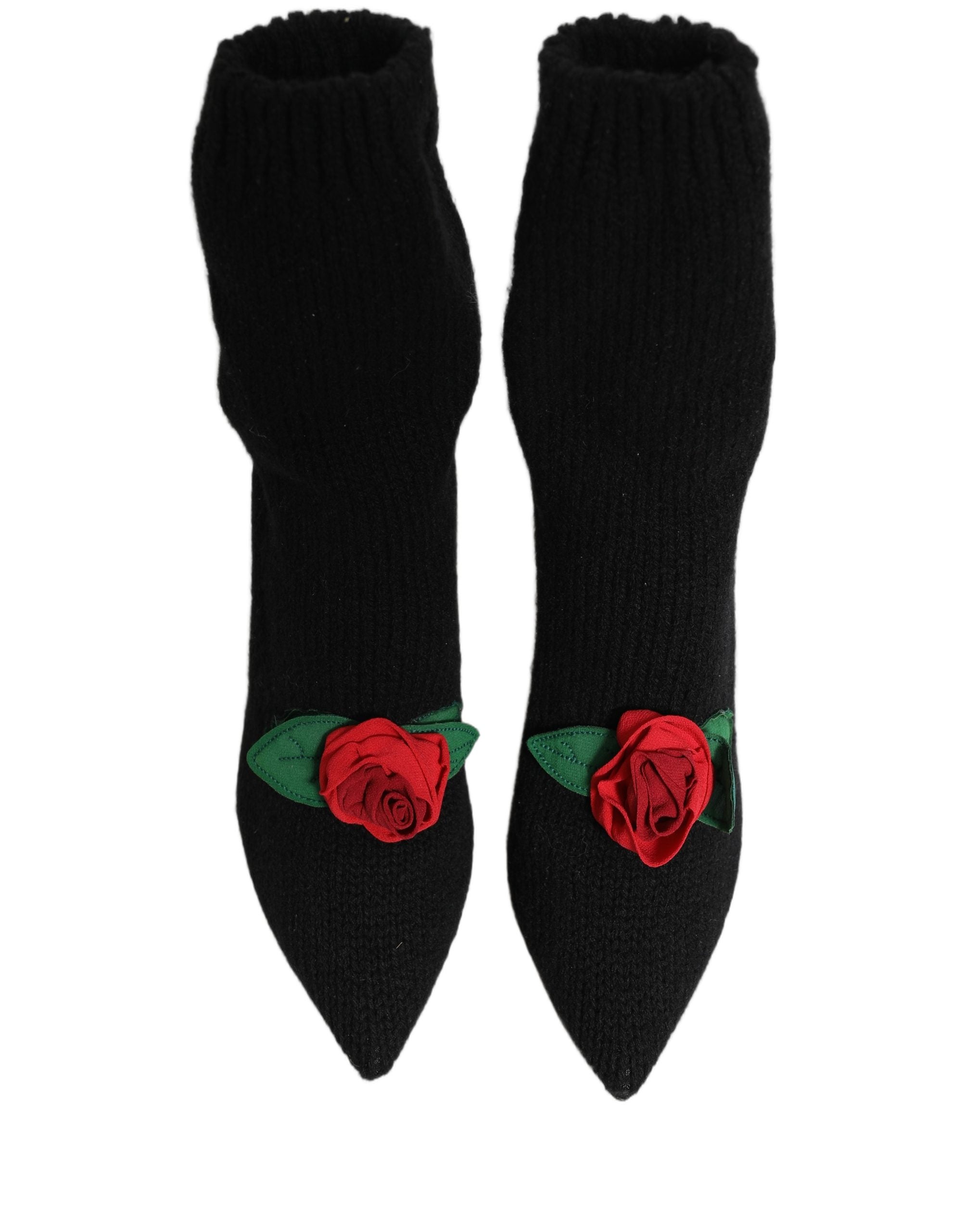 Dolce & Gabbana Black Stiletto Heels Mid Calf Boots Shoes Dolce & Gabbana