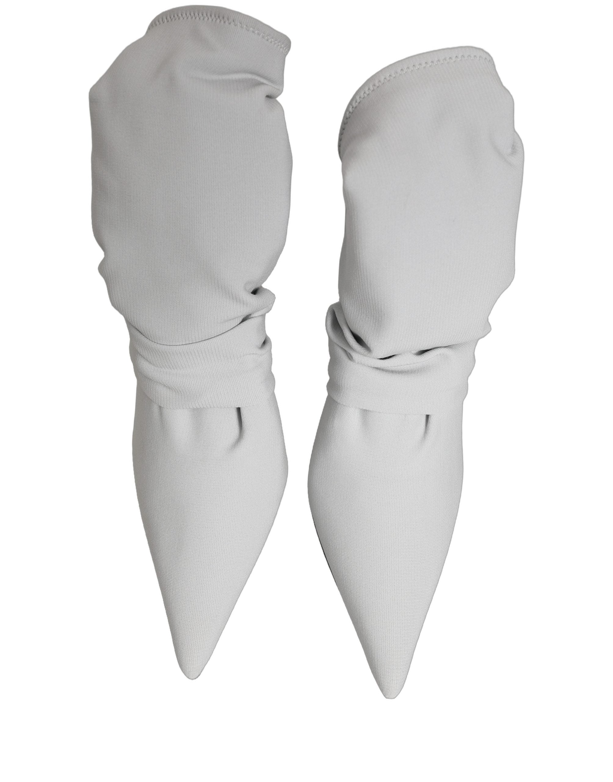 Dolce & Gabbana Gray Stretch Socks Heels Ankle Boots Shoes Dolce & Gabbana