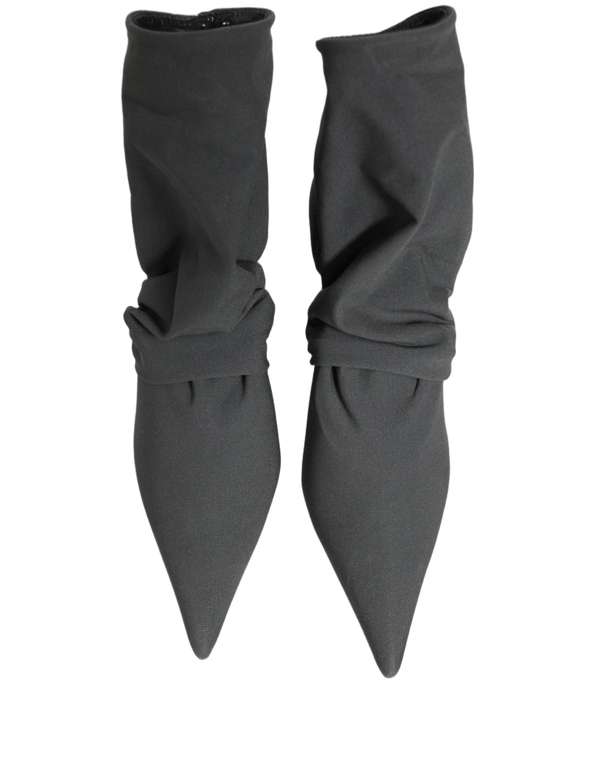 Dolce & Gabbana Gray Stretch Socks Heels Ankle Boots Shoes Dolce & Gabbana