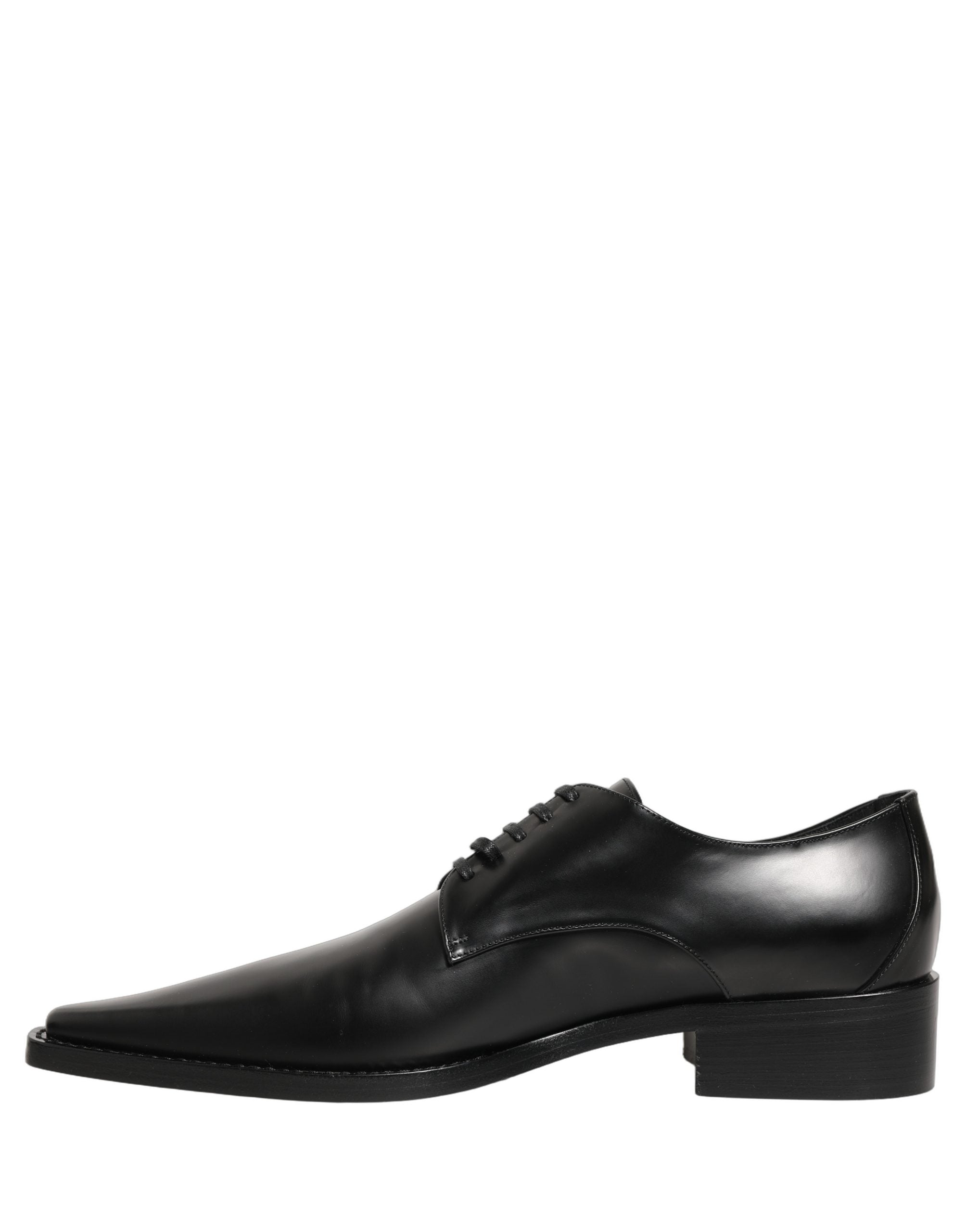 Dolce & Gabbana Black Leather Lace Up Derby Dress Shoes Dolce & Gabbana