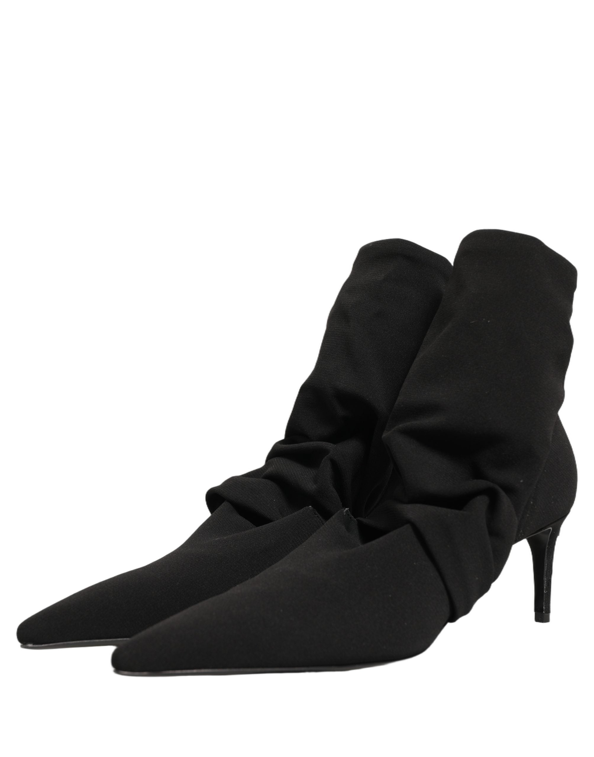 Dolce & Gabbana Black Stretch Socks Heels Ankle Boots Shoes Dolce & Gabbana